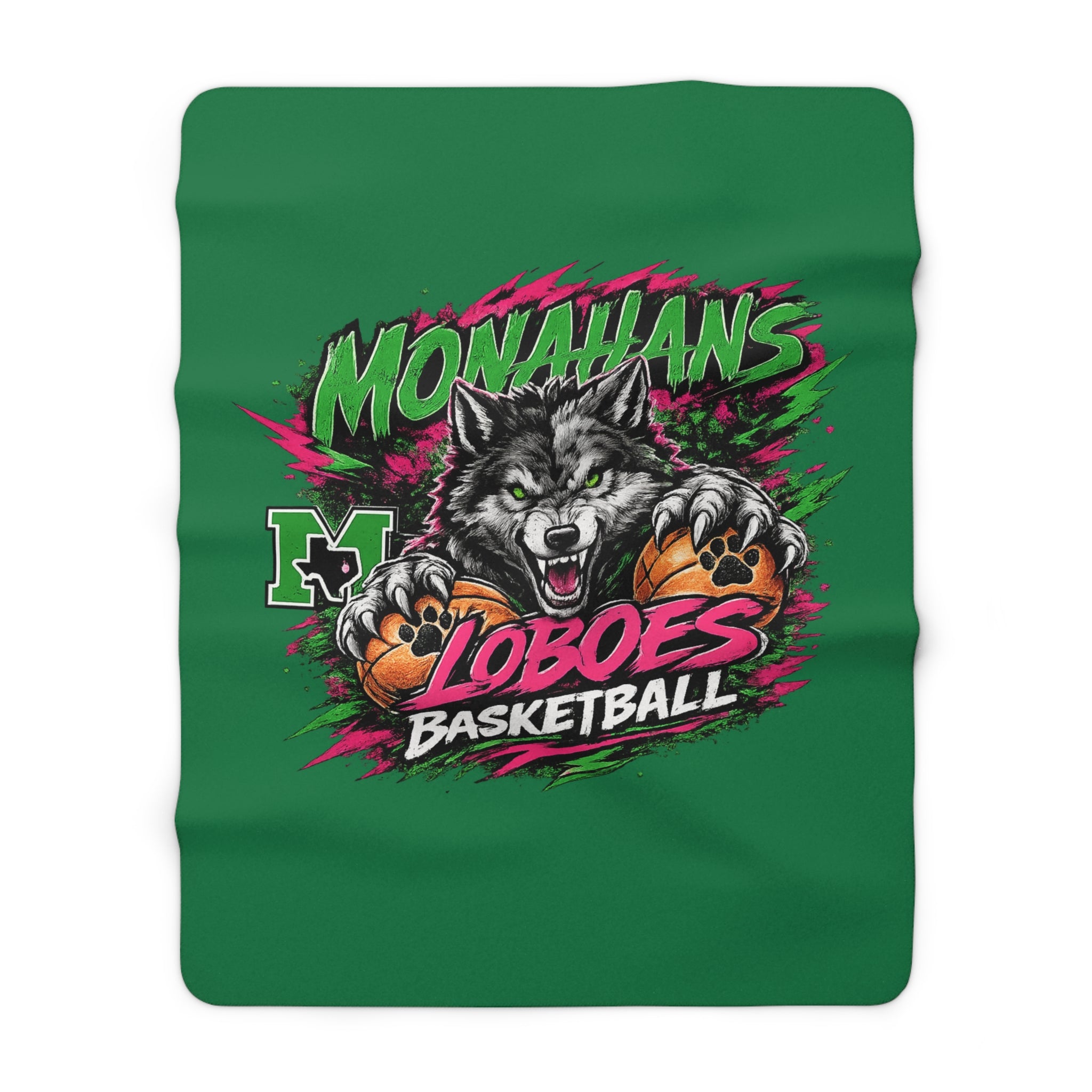 Monahan’s Loboes Basketball Fleece Throw