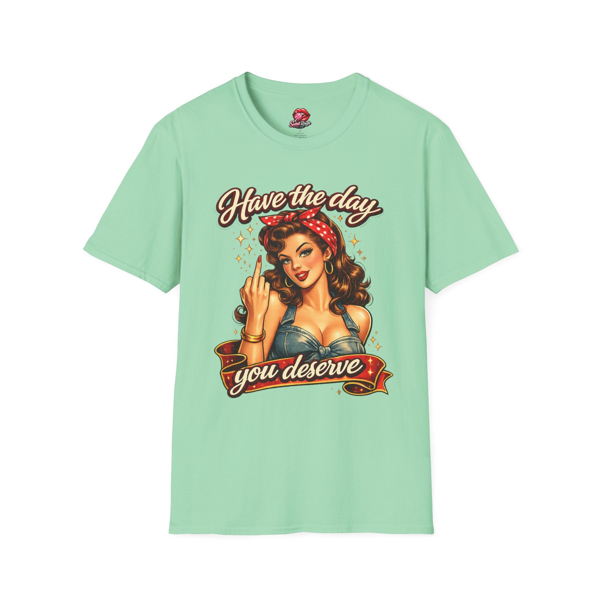 Have the Day retro pinup middle finger T-Shirt