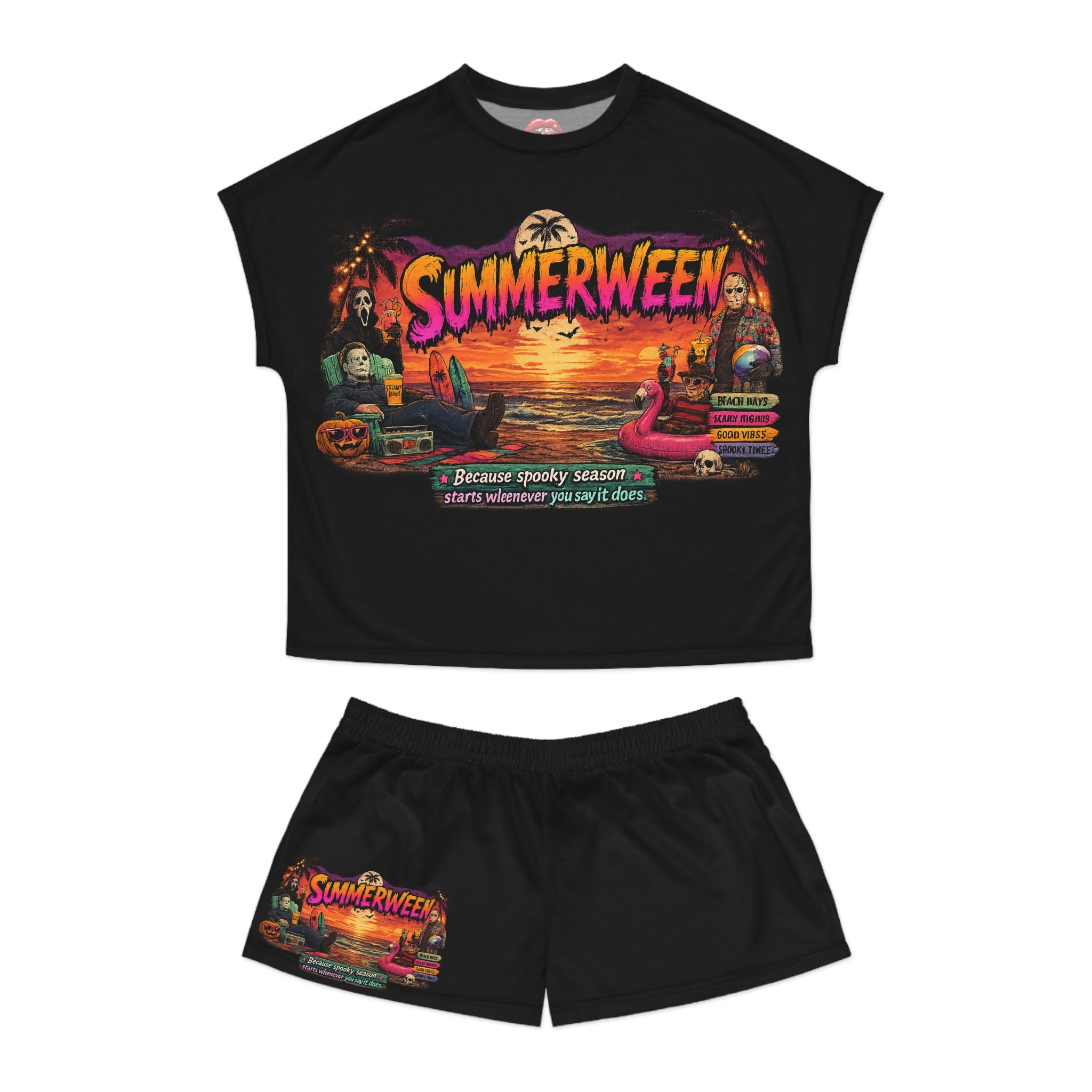 Summerween Halloween Beach Sleepwear Set