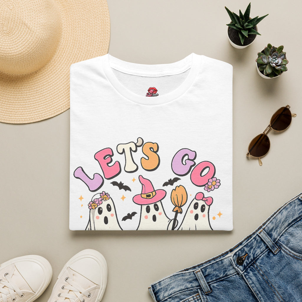 Let’s Go Ghouls T-Shirt | Cute Pastel Halloween Ghost Shirt | Funny Spooky Season Tee | Ghost Squad Graphic Tee | Halloween Girls Shirt