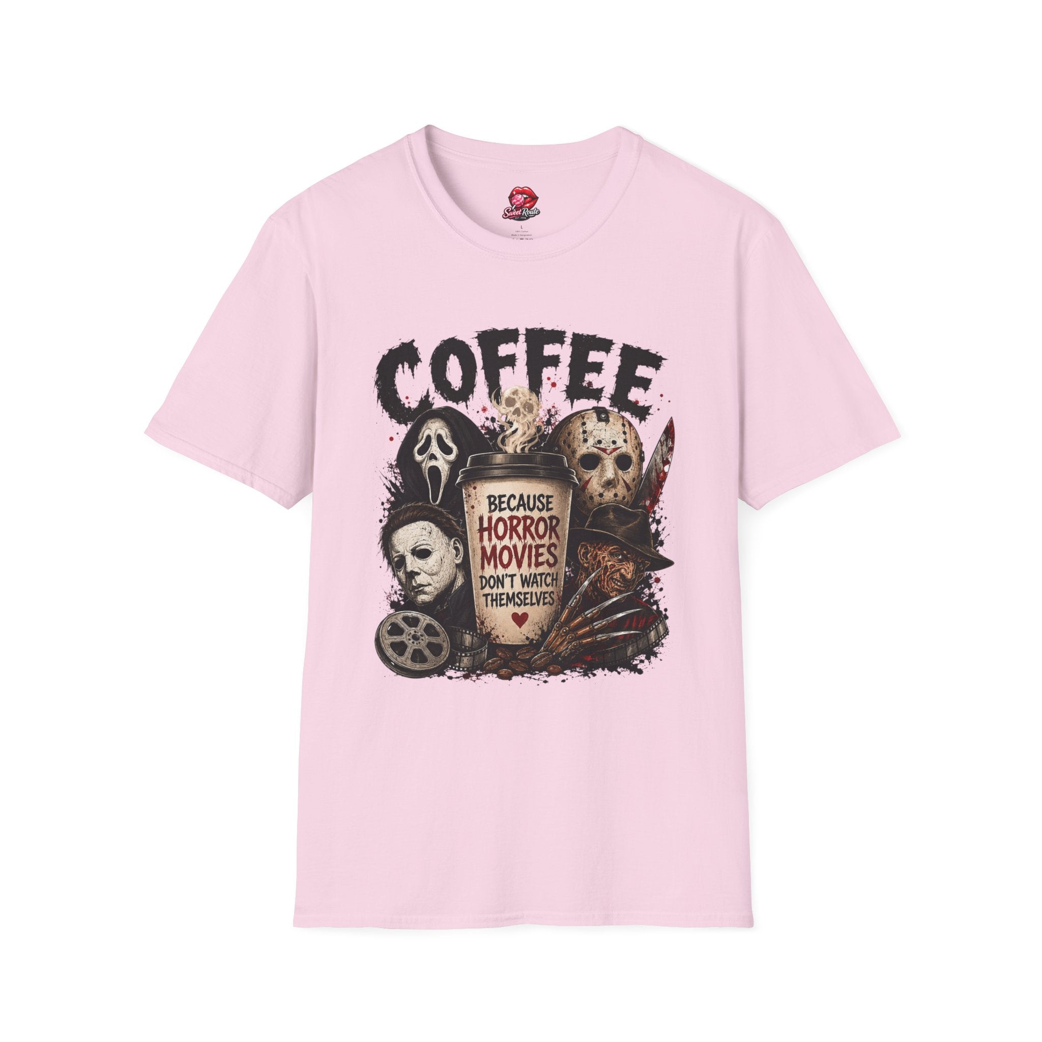 Horror Movie Characters Coffee T-Shirt