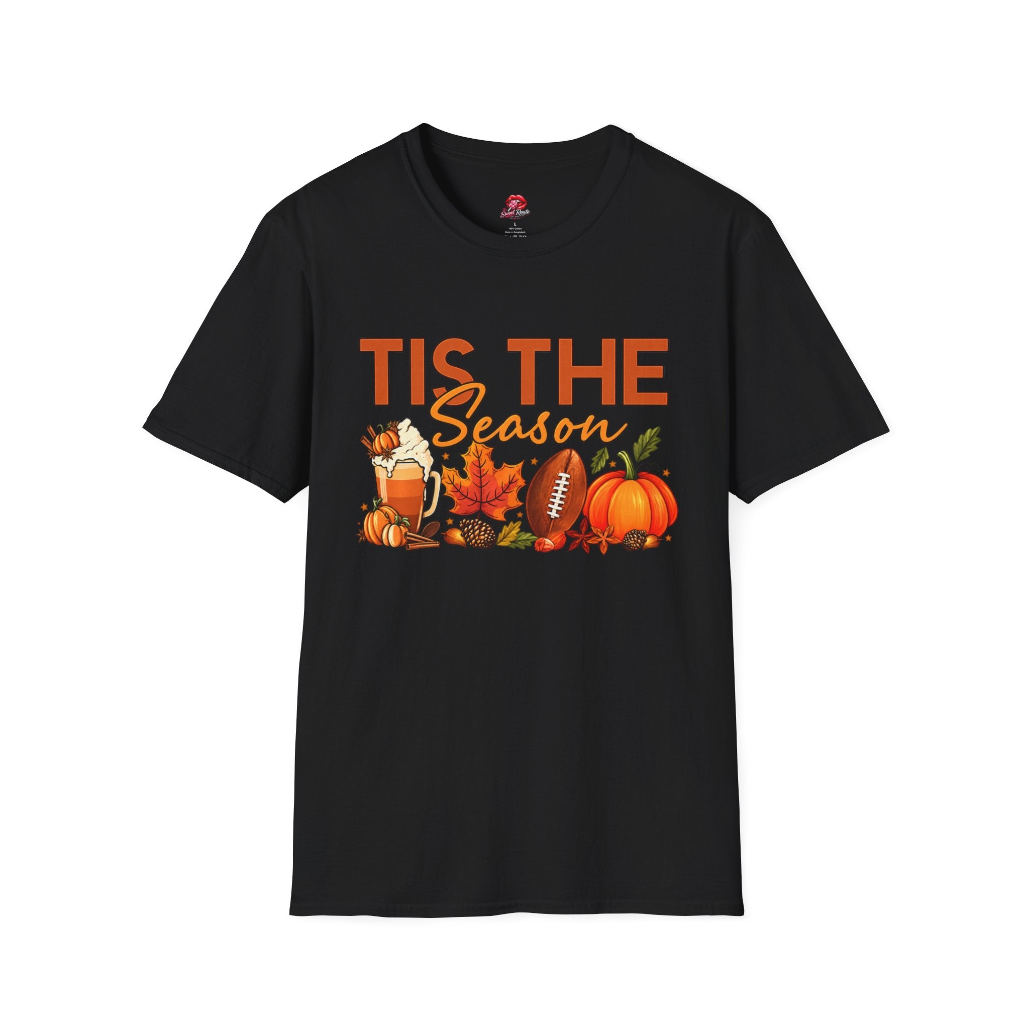 Tis The Season Fall Football Pumpkin Tee