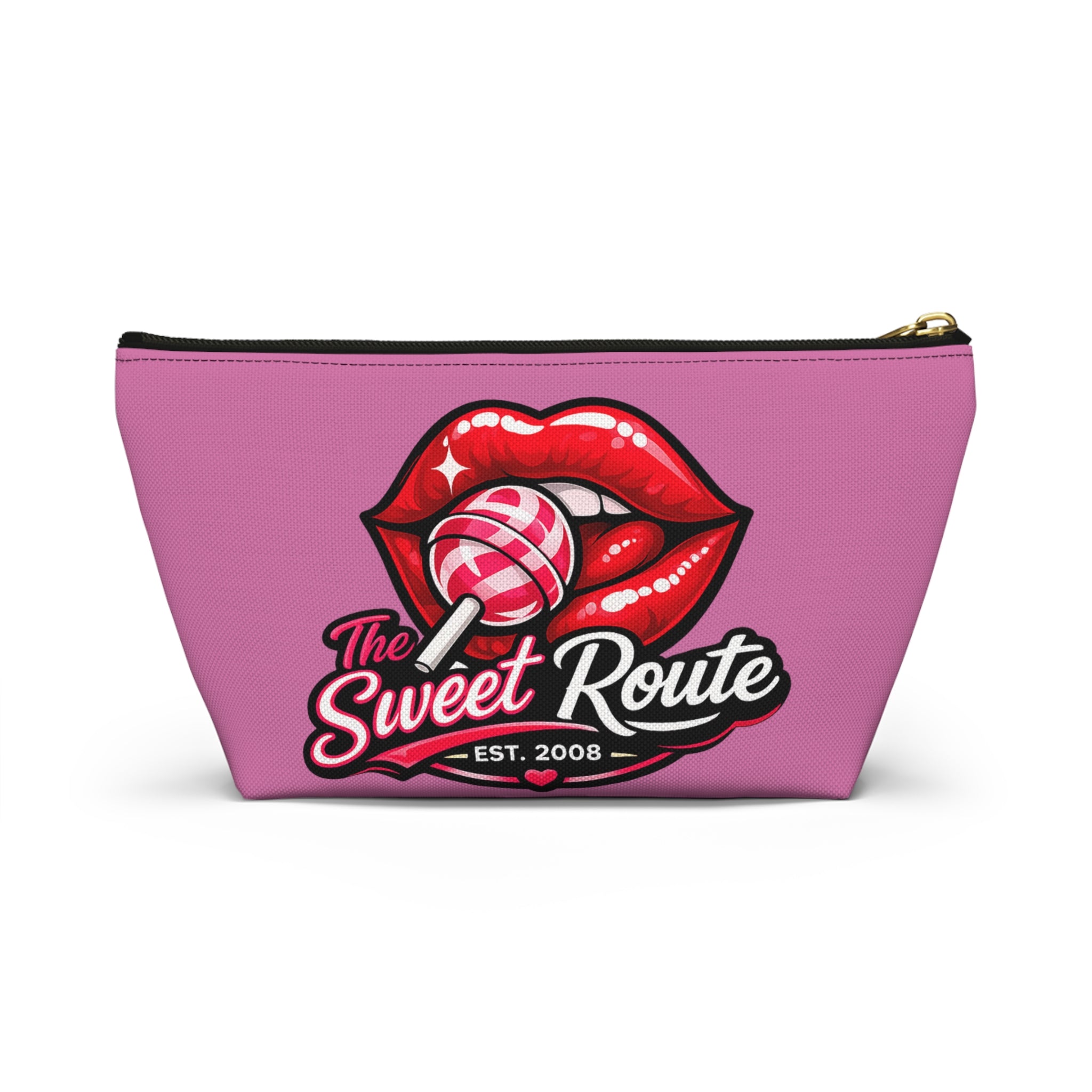 Sweet Route Pink Logo Accessory Pouch