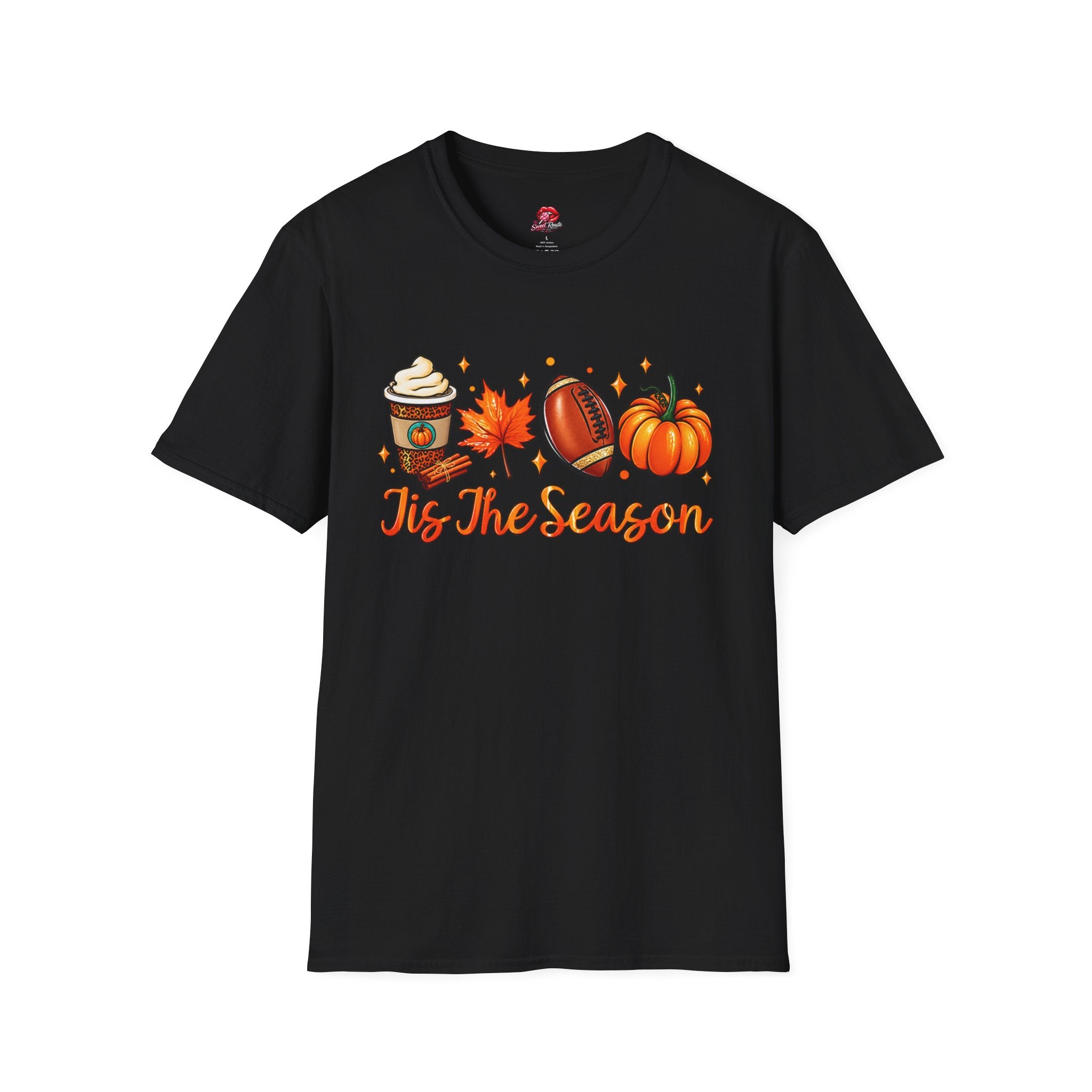 Tis The Season Pumpkin, Leaf & Latte Tee