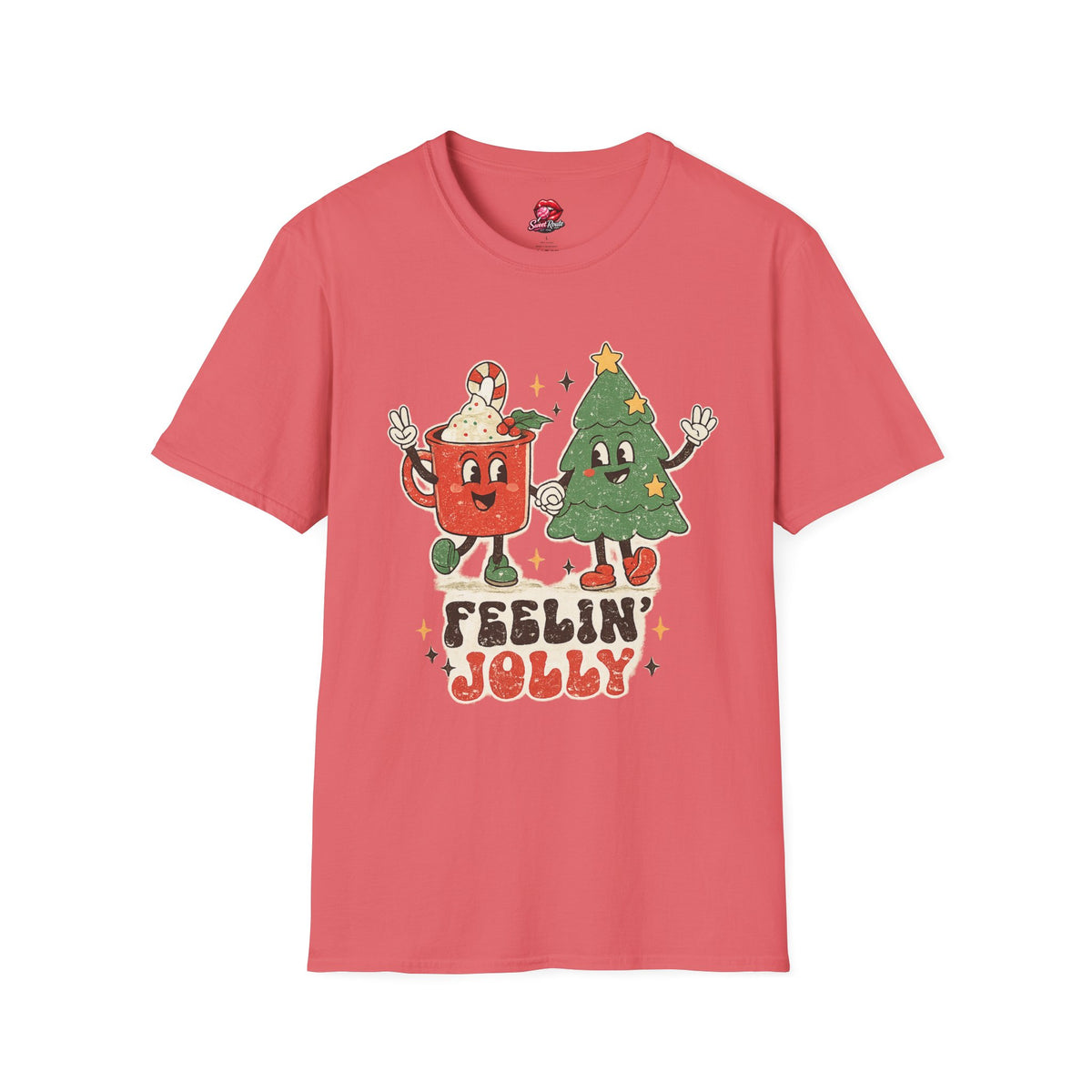 Feelin' Jolly mug and Christmas tree T-Shirt