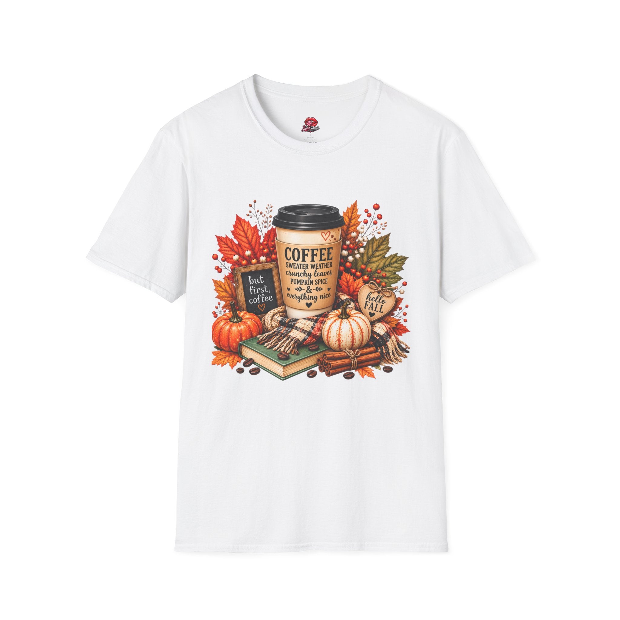 Pumpkin Spice Autumn Coffee Graphic Tee