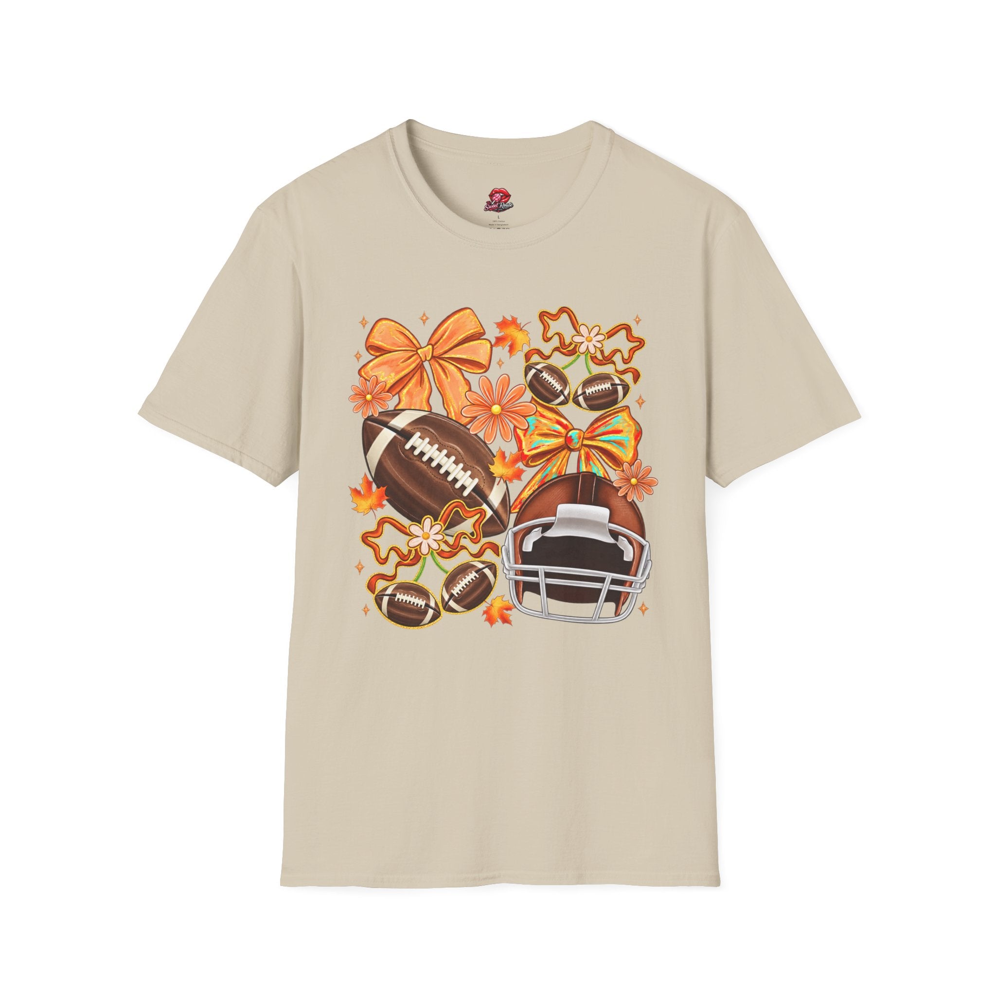 Football Floral Collage T-Shirt
