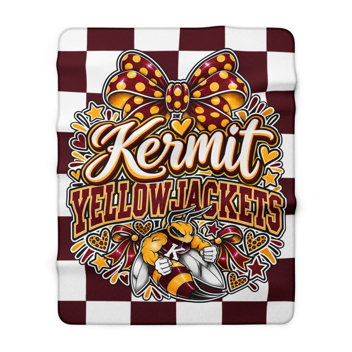 Kermit Yellowjackets Sherpa Fleece Blanket
