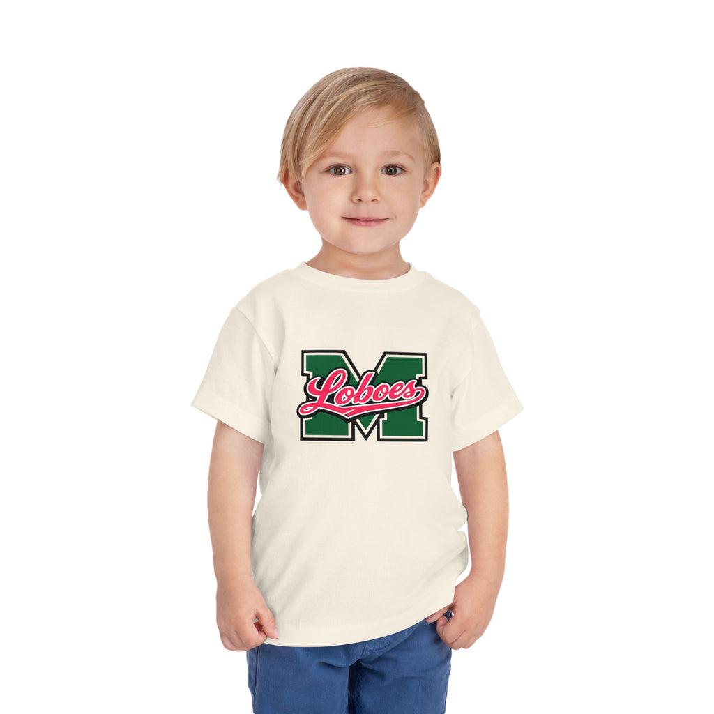 Toddler Tee Green 'M' Loboes School Spirit Shirt