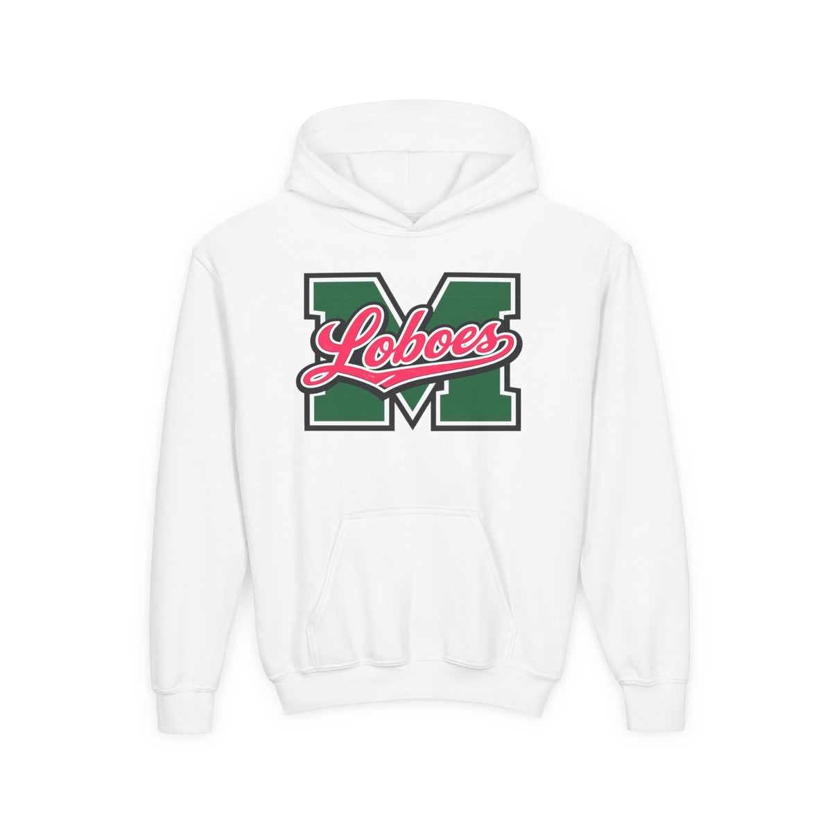 Youth Loboes M Letter Hoodie — Kids School Spirit Sweatshirt