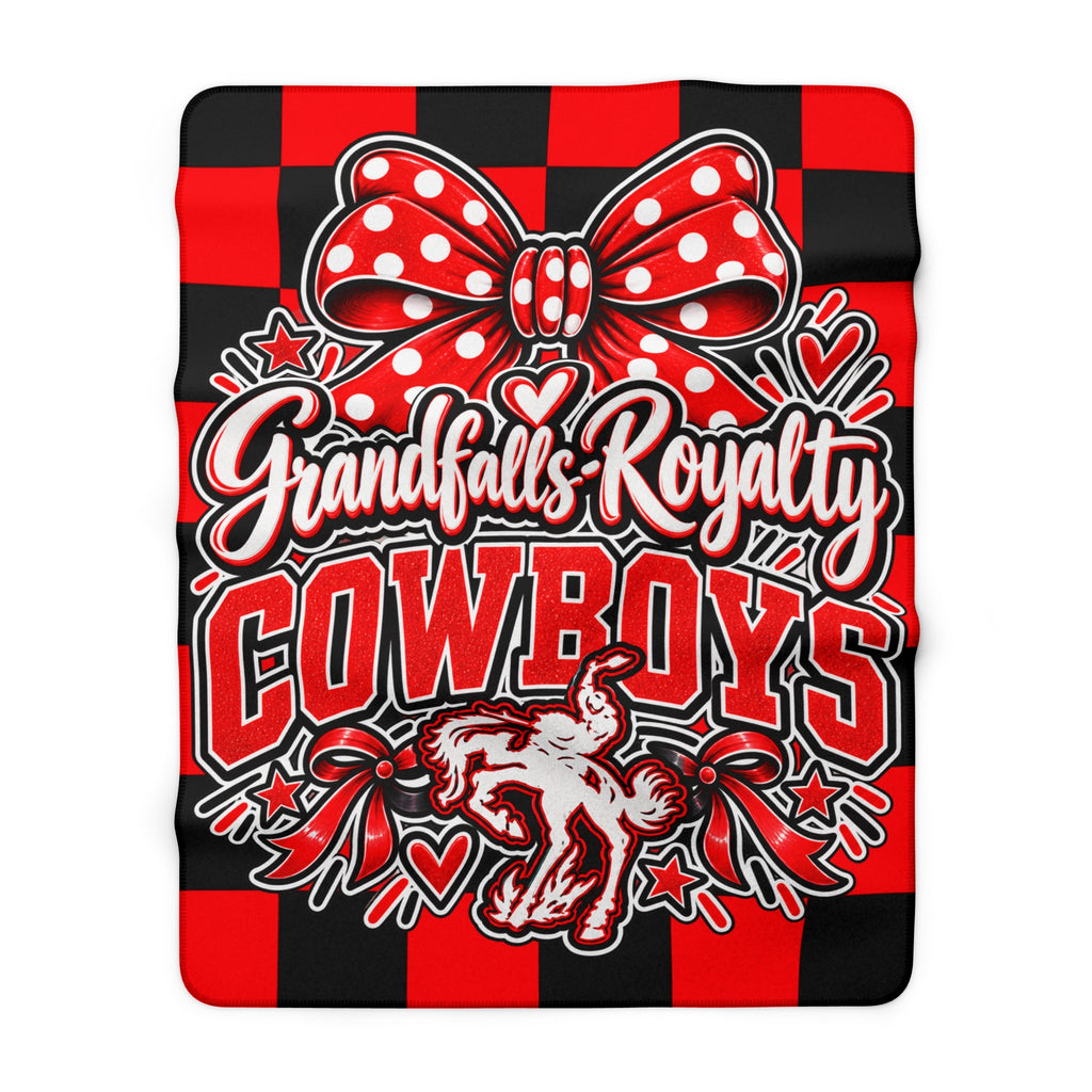 Grandfalls Royalty Cowboys Sherpa Fleece Blanket