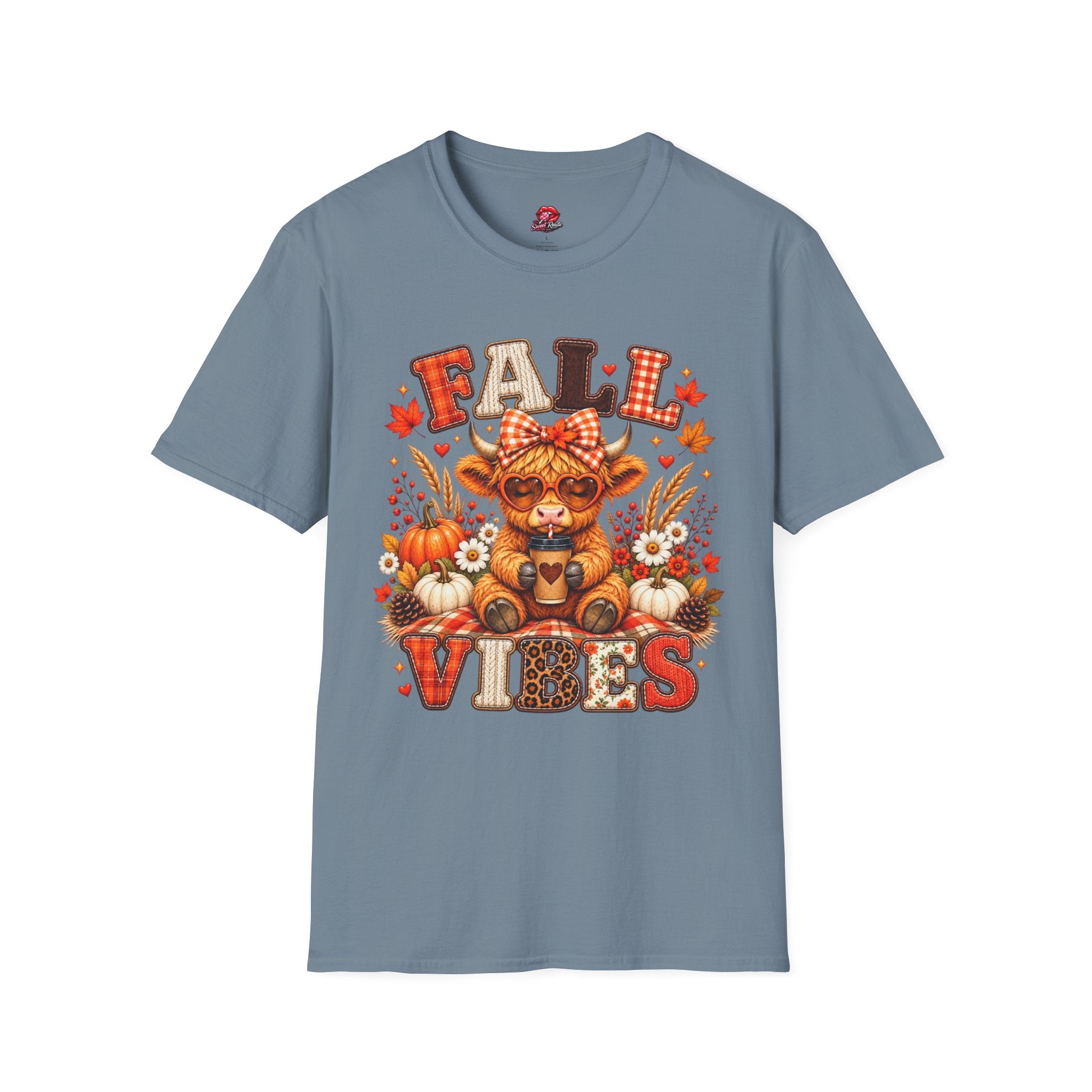 Cute Cow Pumpkin Autumn Graphic Tee