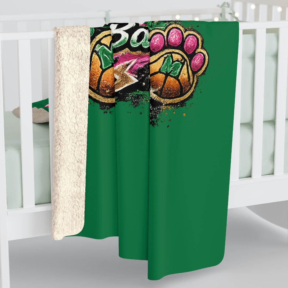 Monahans Loboes Basketball Sherpa Blanket