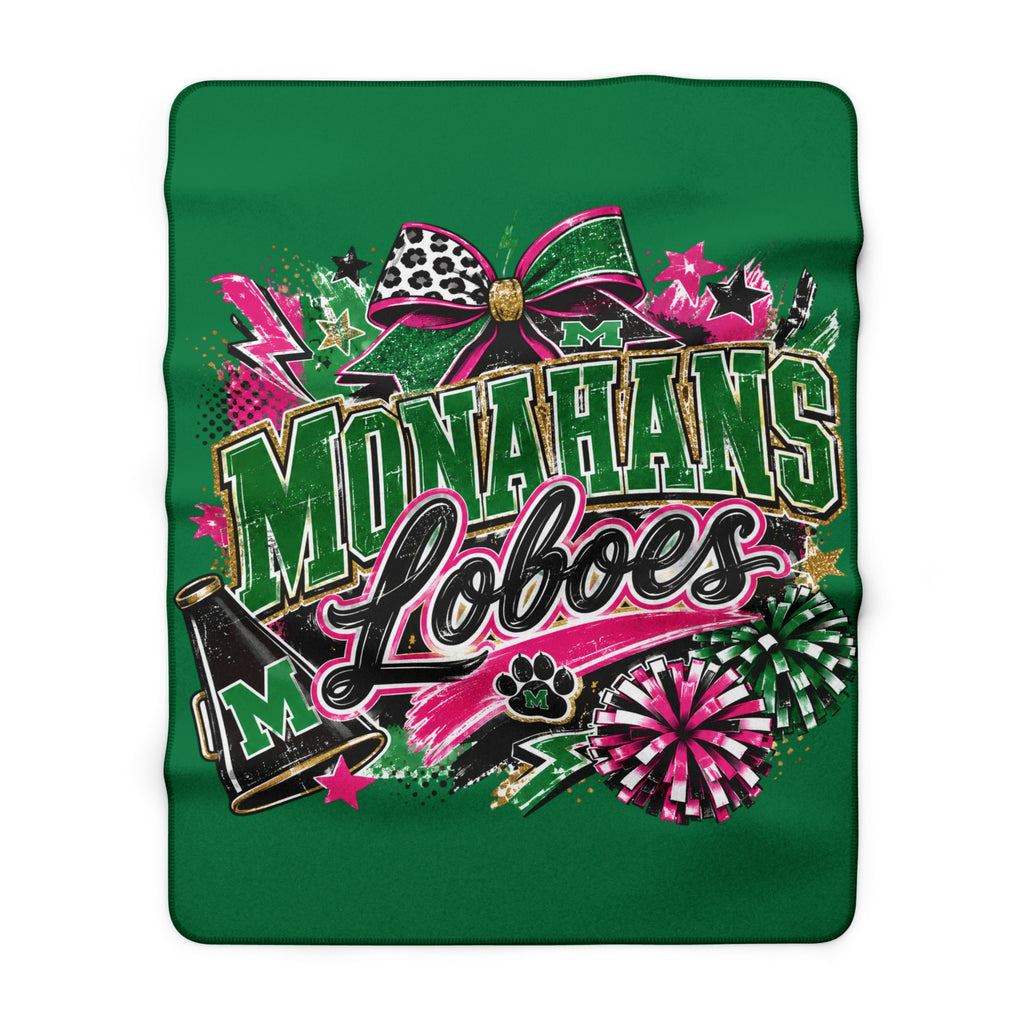 Monahans Loboes Cheer Sherpa Fleece Stadium Blanket