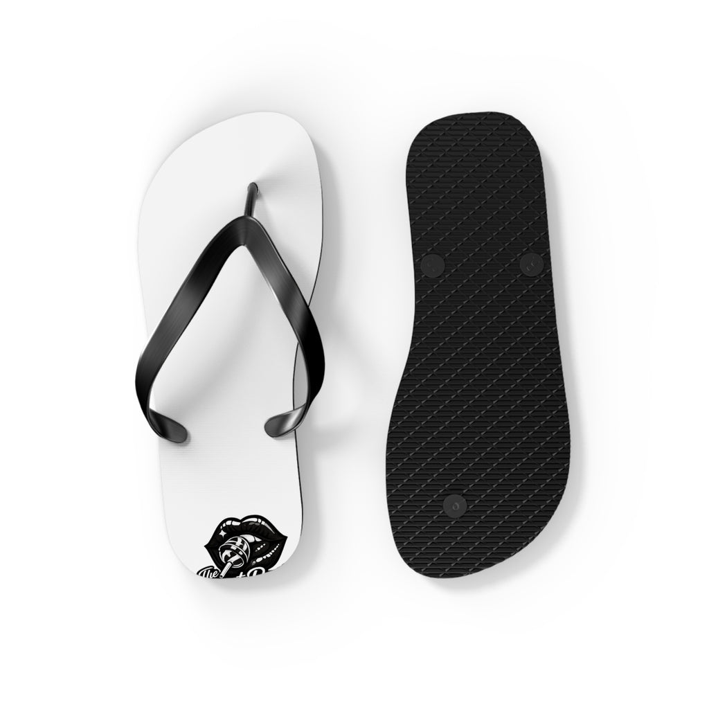White and Black Sweet Route Logo Summer Beach Sandals
