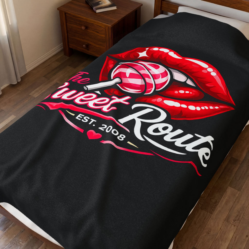 Sweet Route Logo Velveteen Plush Blanket