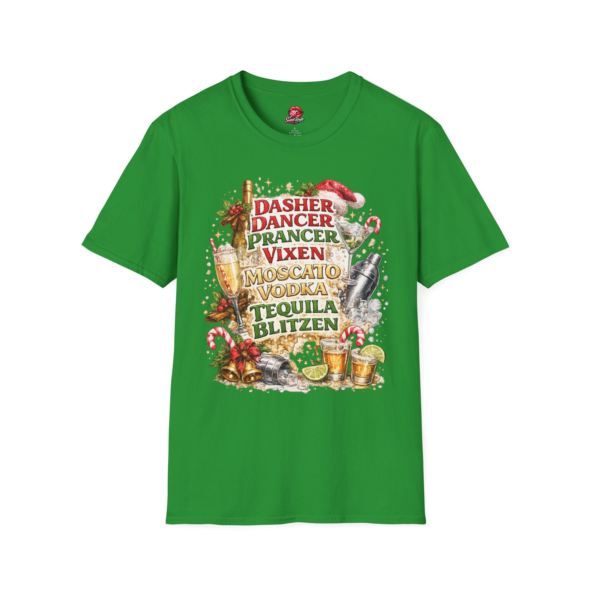 Dasher Dancer Prancer Vixen Moscato Vodka T-Shirt