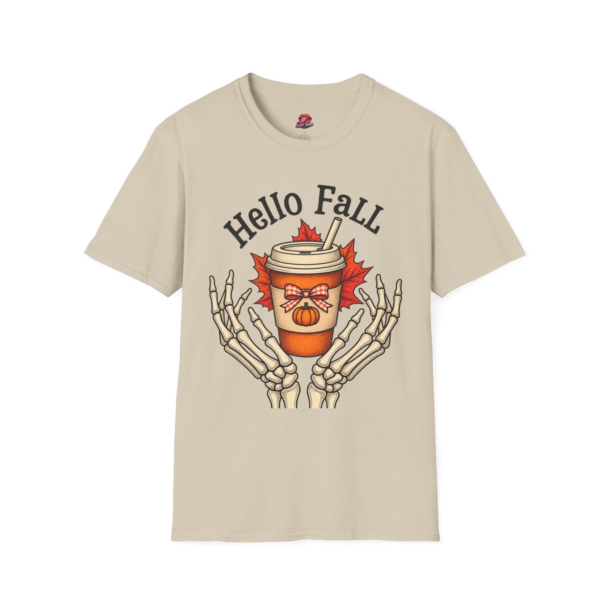 Hello Fall Pumpkin Spice Coffee Tee