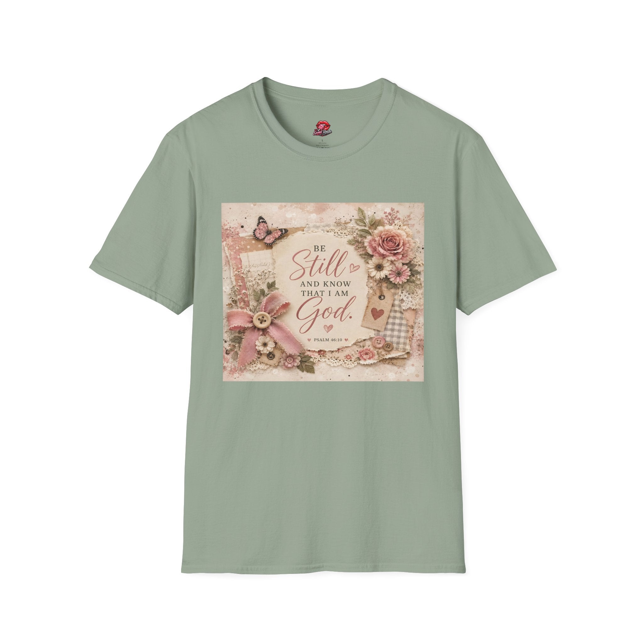 Be Still and Know That I Am God Floral Tee