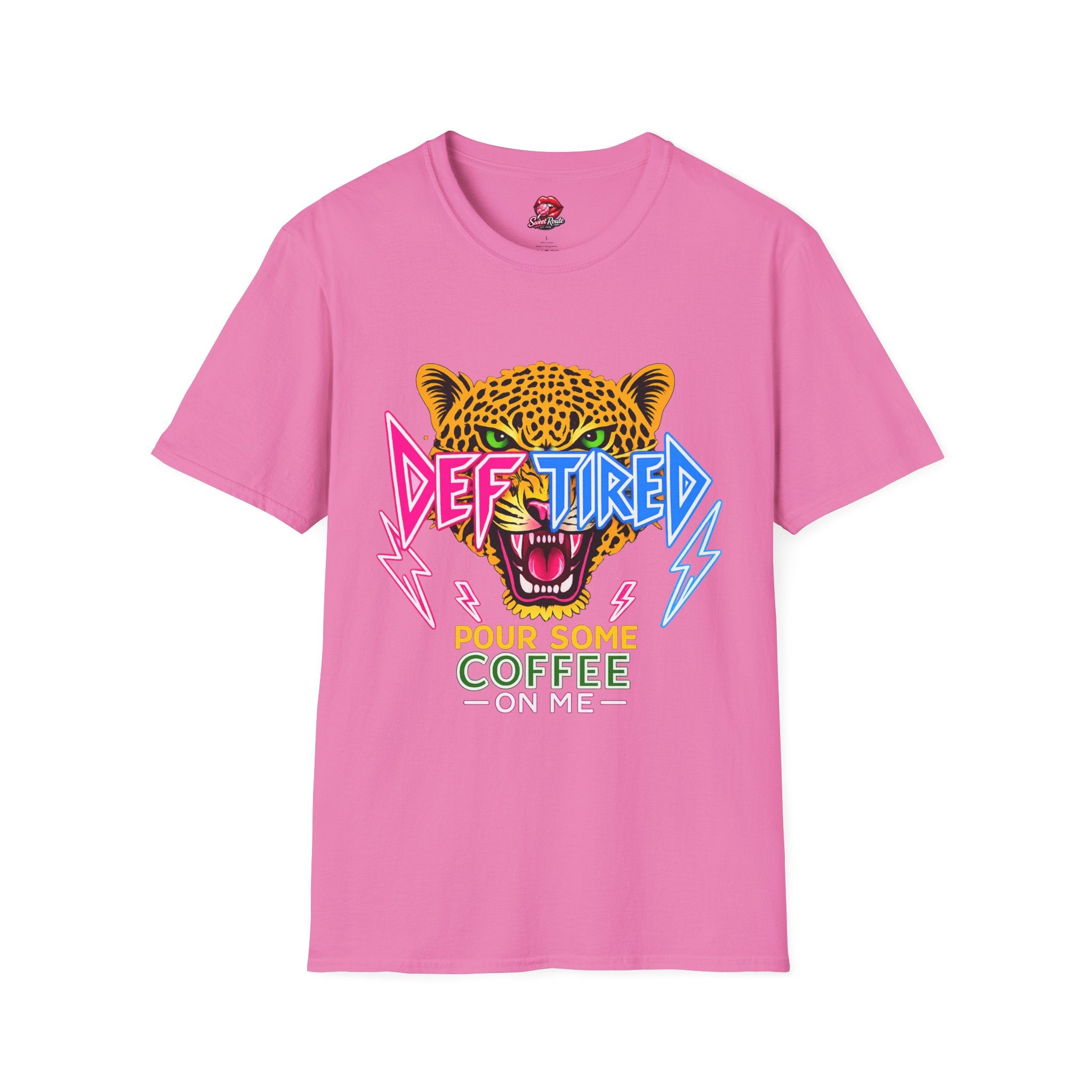 Def-Tired Leopard graphic tee