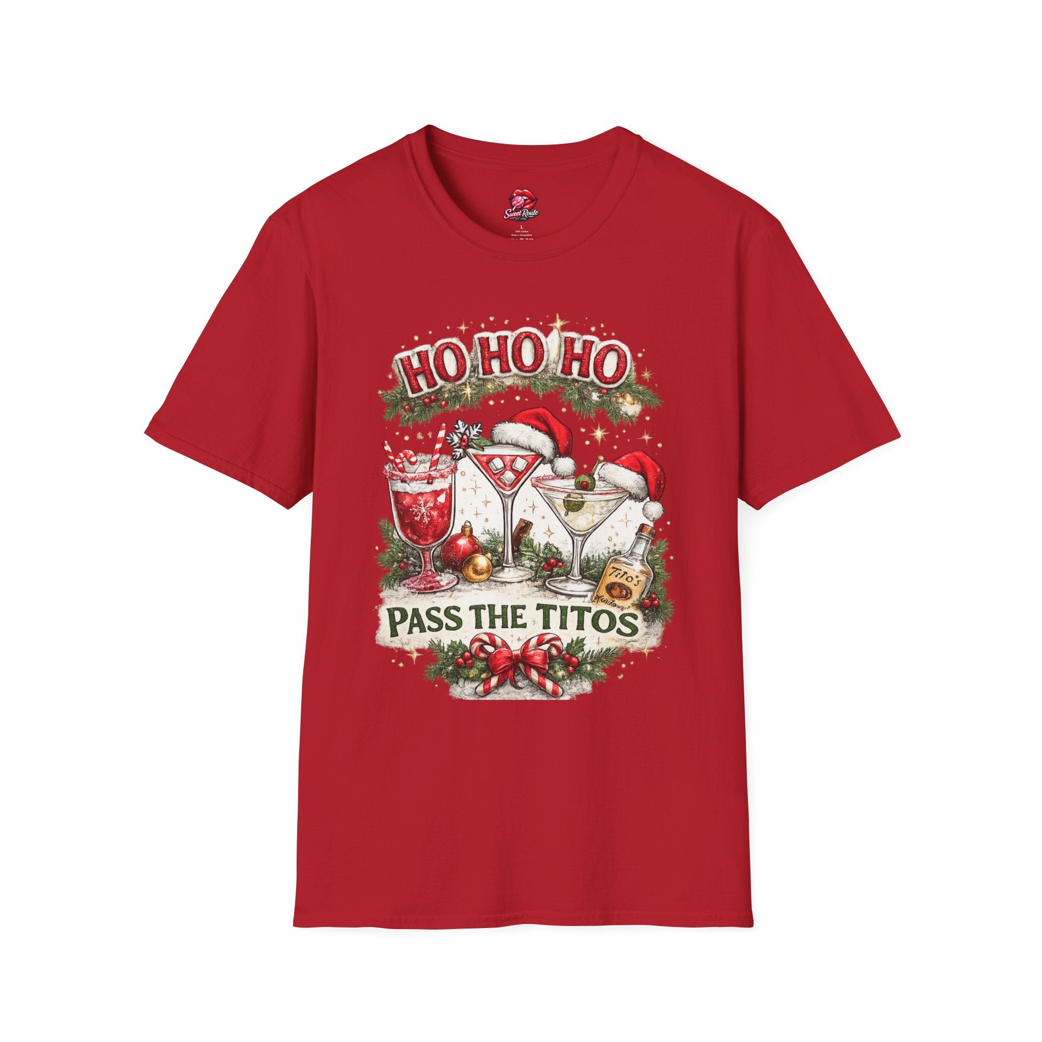 Ho Ho Ho Pass the Titos Christmas T-Shirt