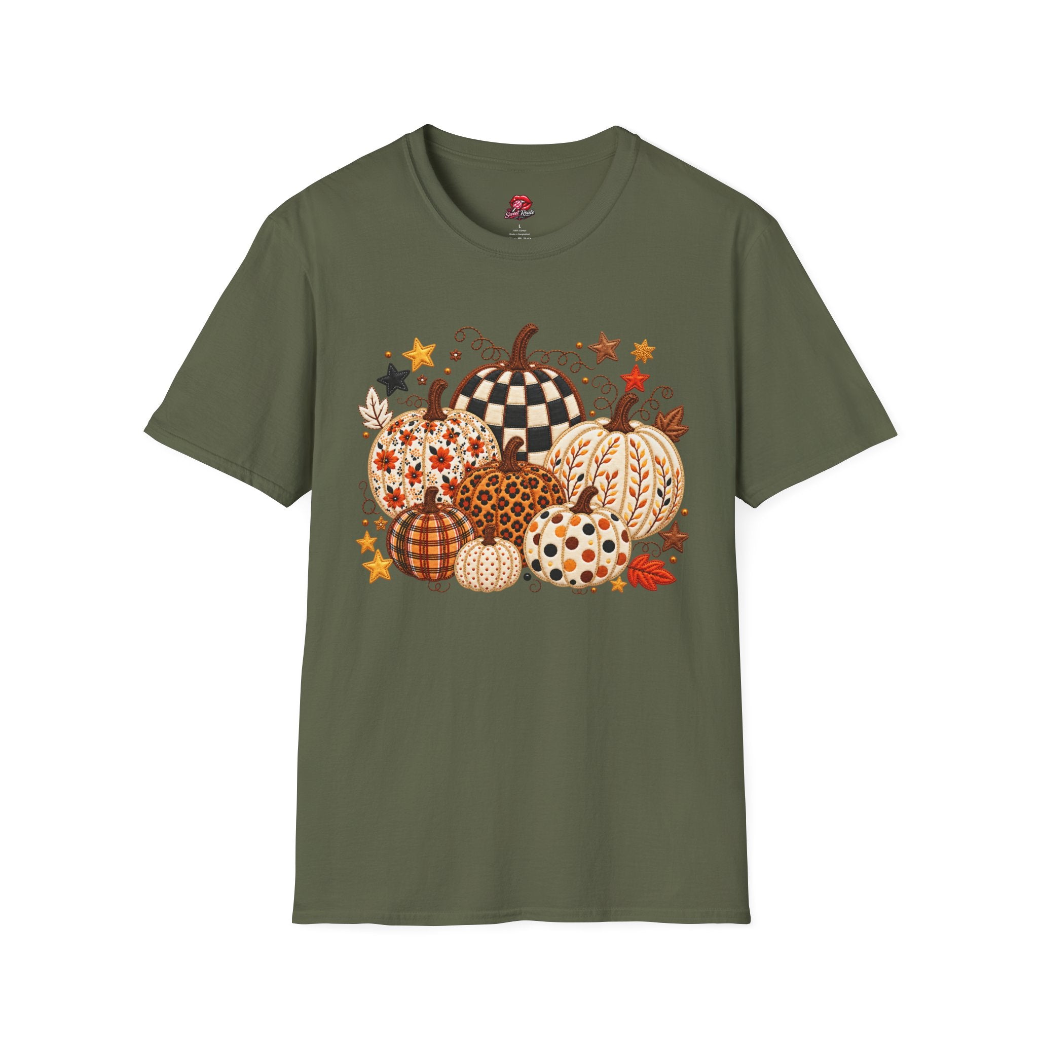 Autumn Patchwork Pumpkins T-Shirt