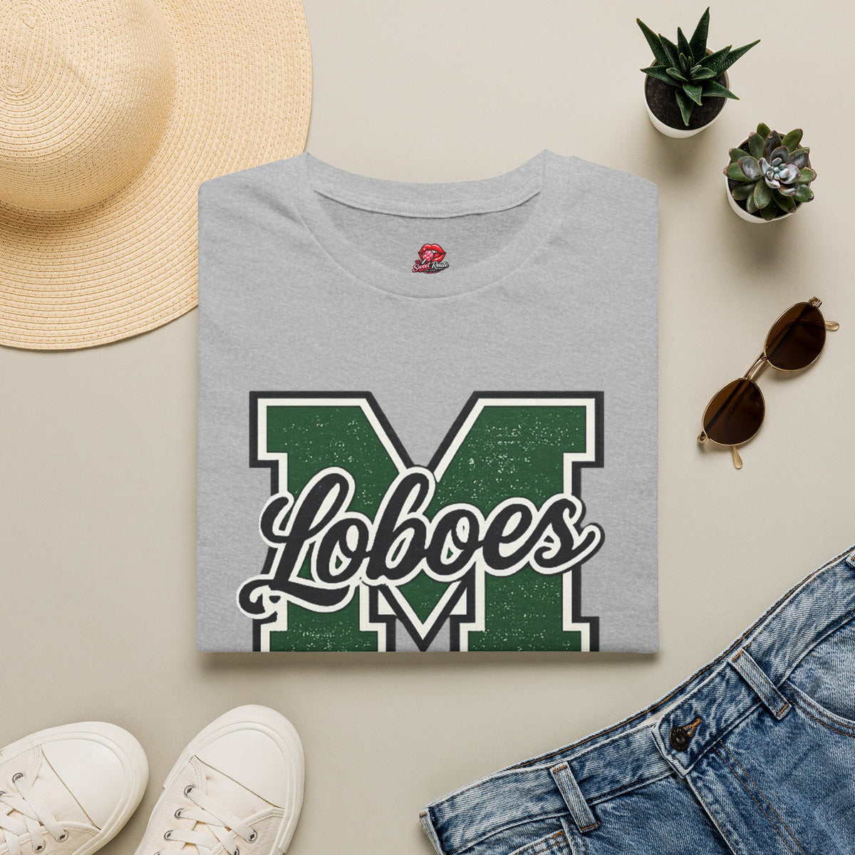 Loboes M Vintage Letterman T‑Shirt