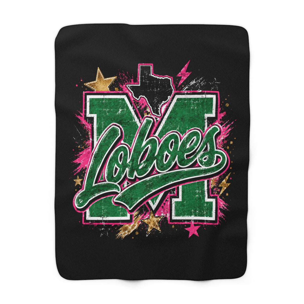 Loboes Sherpa Fleece Stadium Blanket