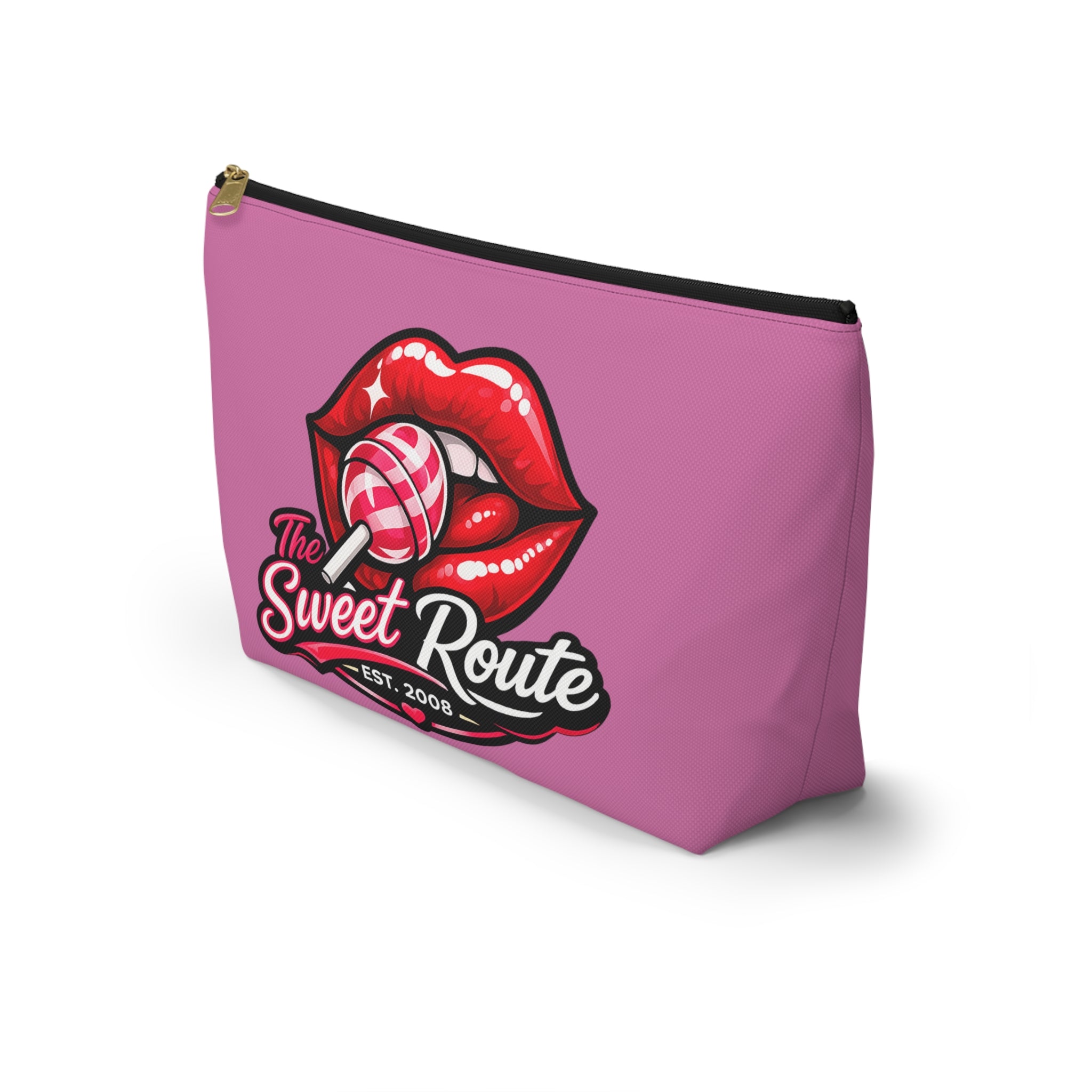 Sweet Route Pink Logo Accessory Pouch