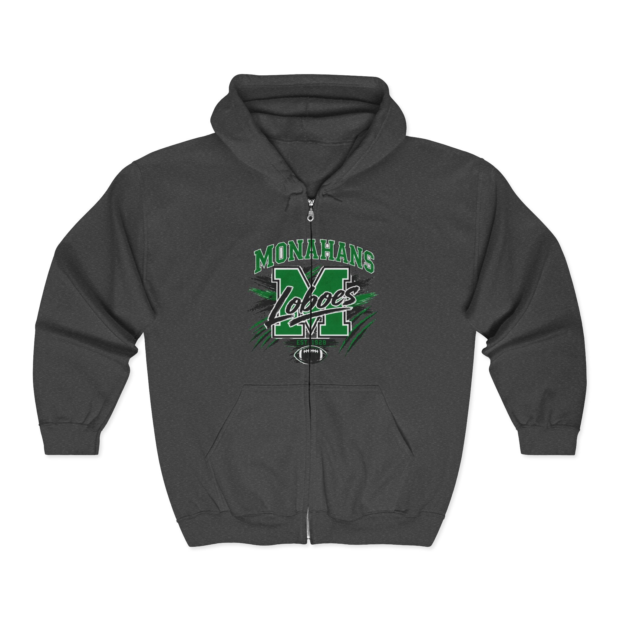 Monahans Lobos Vintage Zip Hoodie