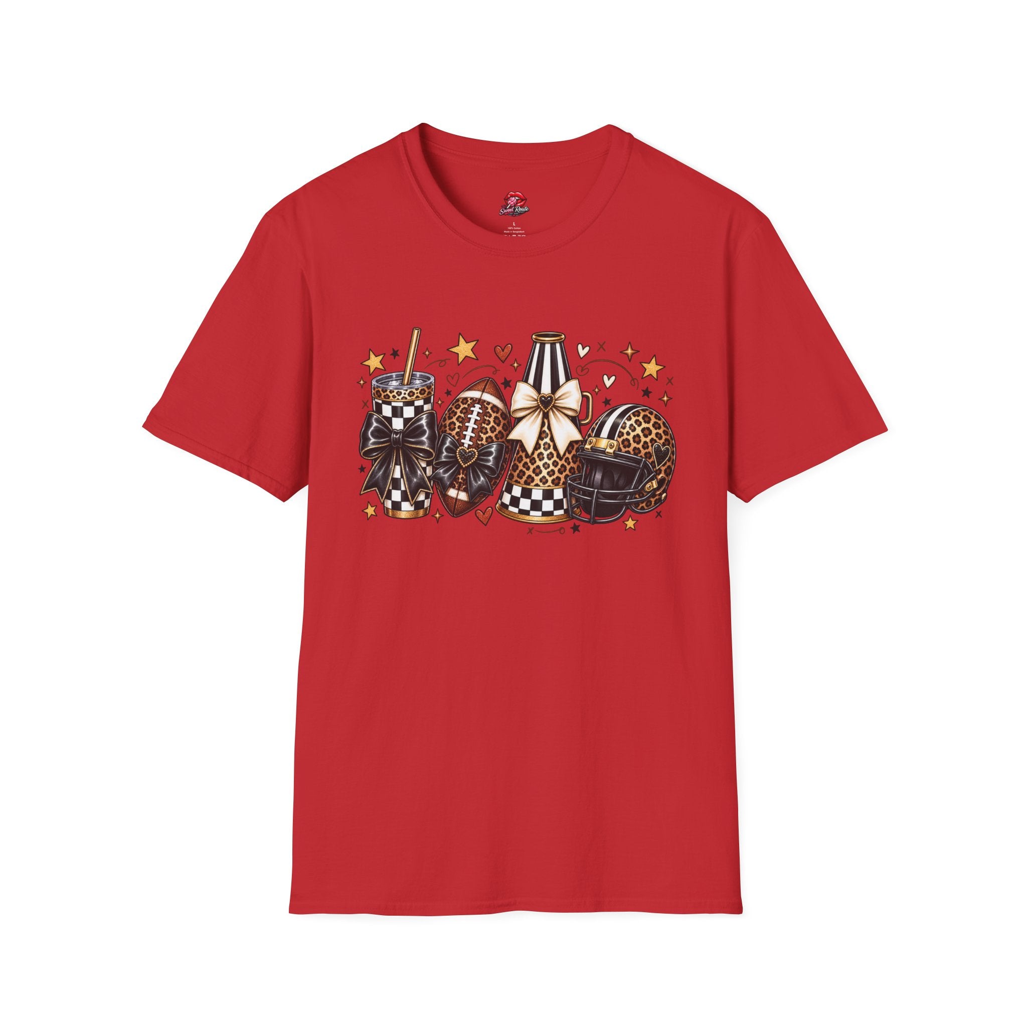 Leopard Game Day Football & Cheer Graphic T-Shirt