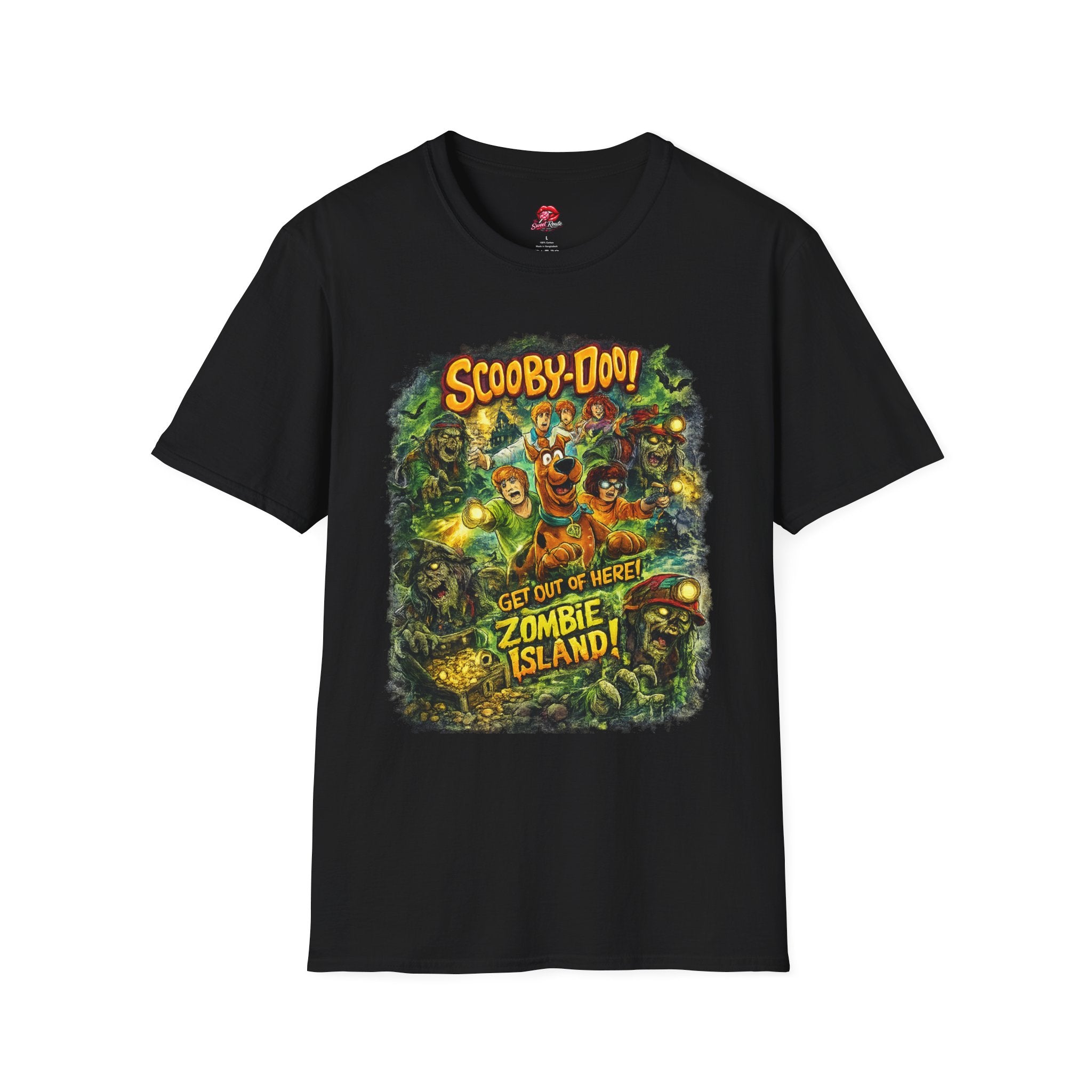 Scooby-Doo Zombie Island T-Shirt | Retro Cartoon Horror Graphic Tee | Spooky Halloween Shirt for 90s Cartoon Fans
