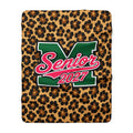 Senior 2027 Leopard Sherpa Fleece Blanket