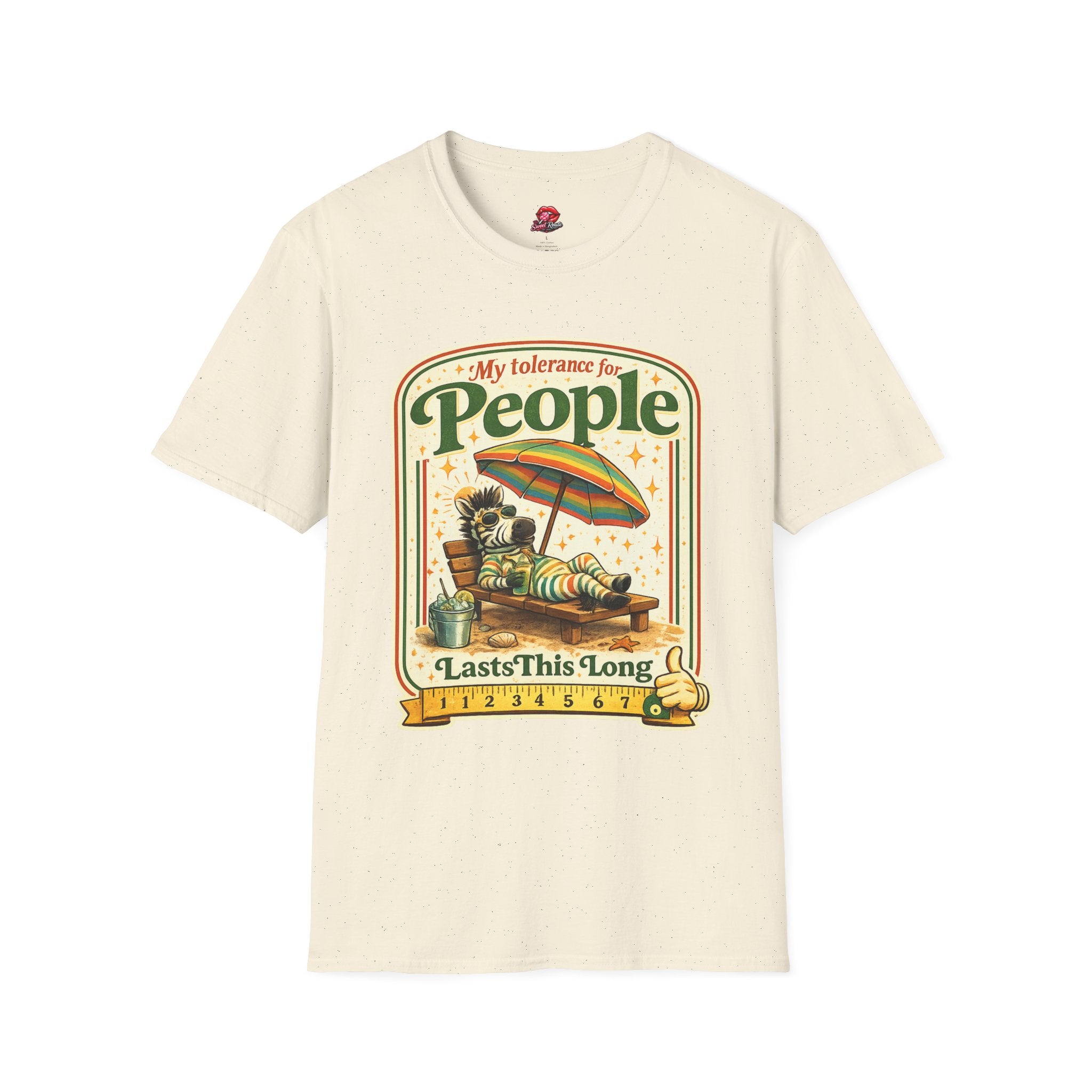 My Tolerance for People Lasts This Long Beach Vacation T-Shirt