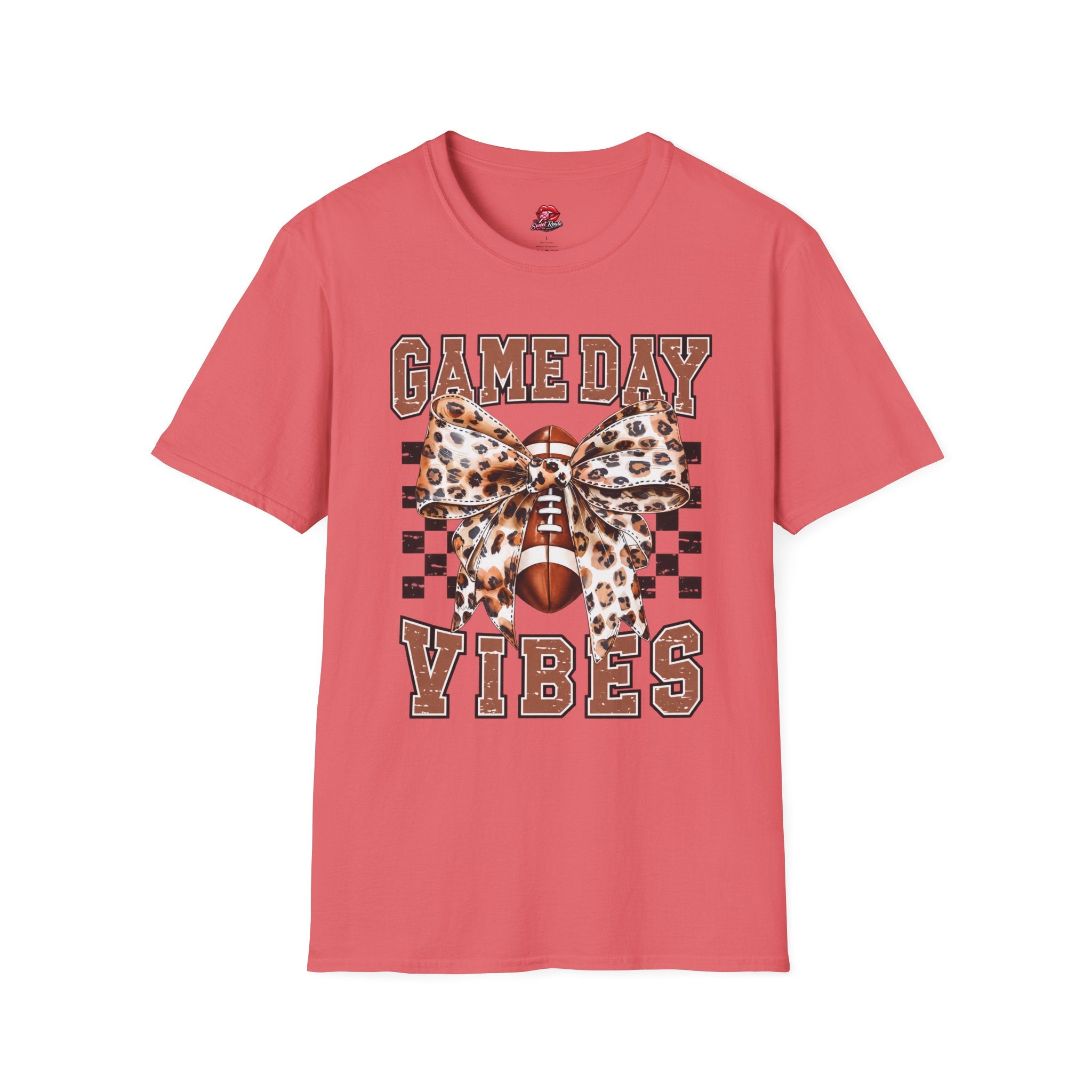Leopard Bow Football Tee