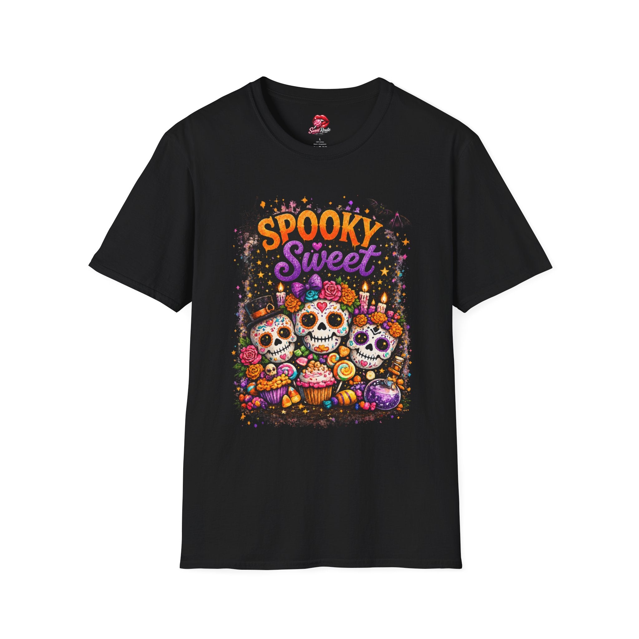 Spooky Sweet Sugar Skulls Halloween T-Shirt | Cute Sugar Skull Tee | Day of the Dead Shirt | Fall Graphic Tee | Spooky Season Shirt | Halloween Gift