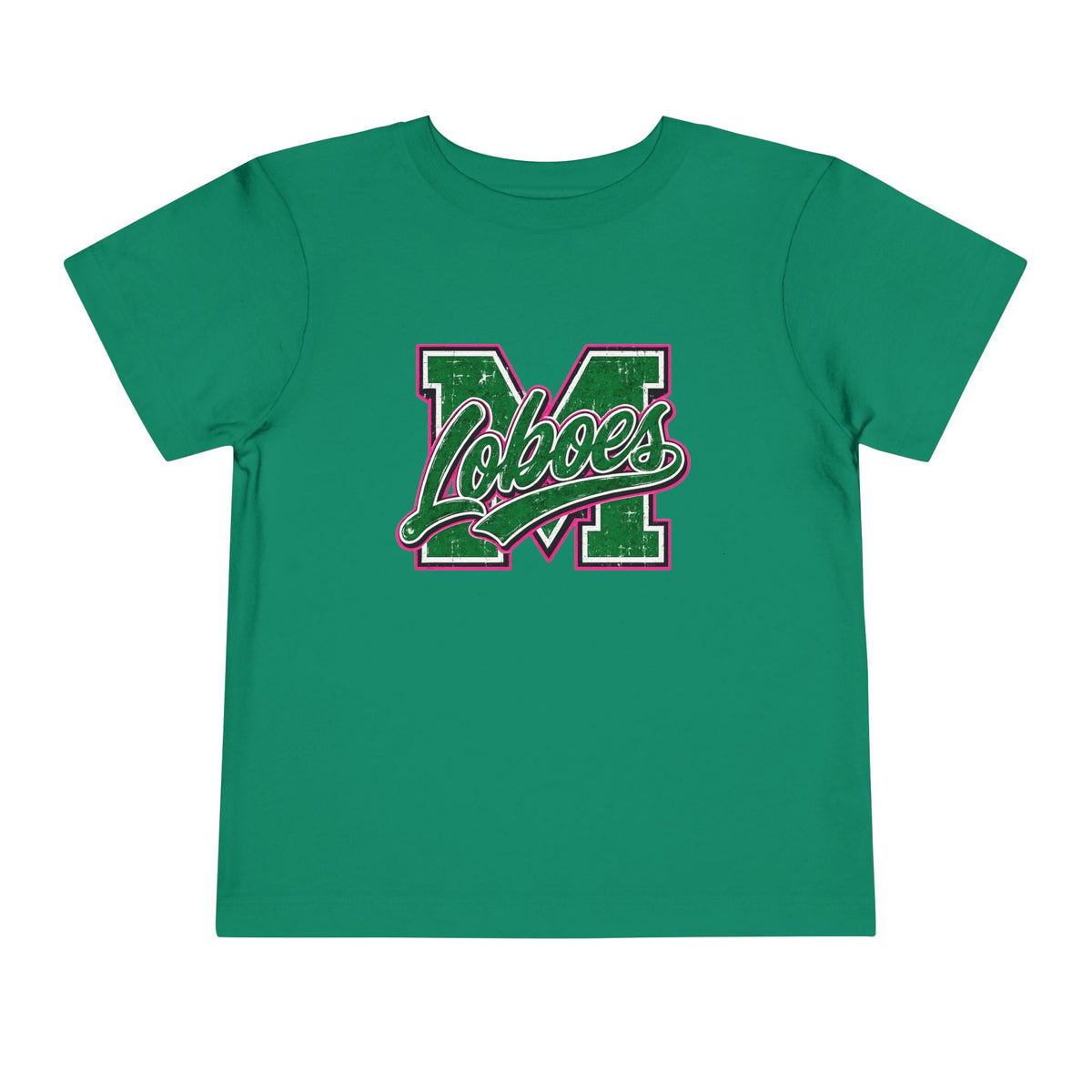 Loboes M Green Script Toddler Tee