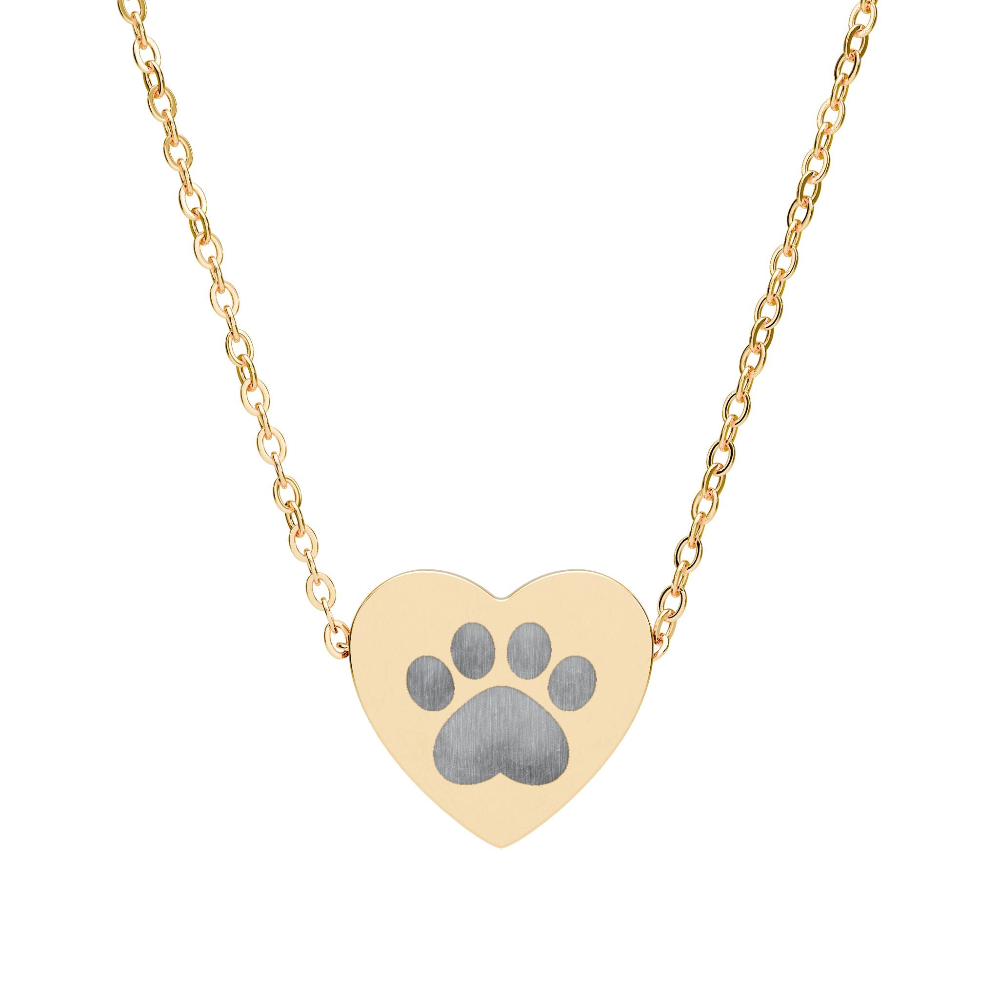 Paw Print Heart Necklace