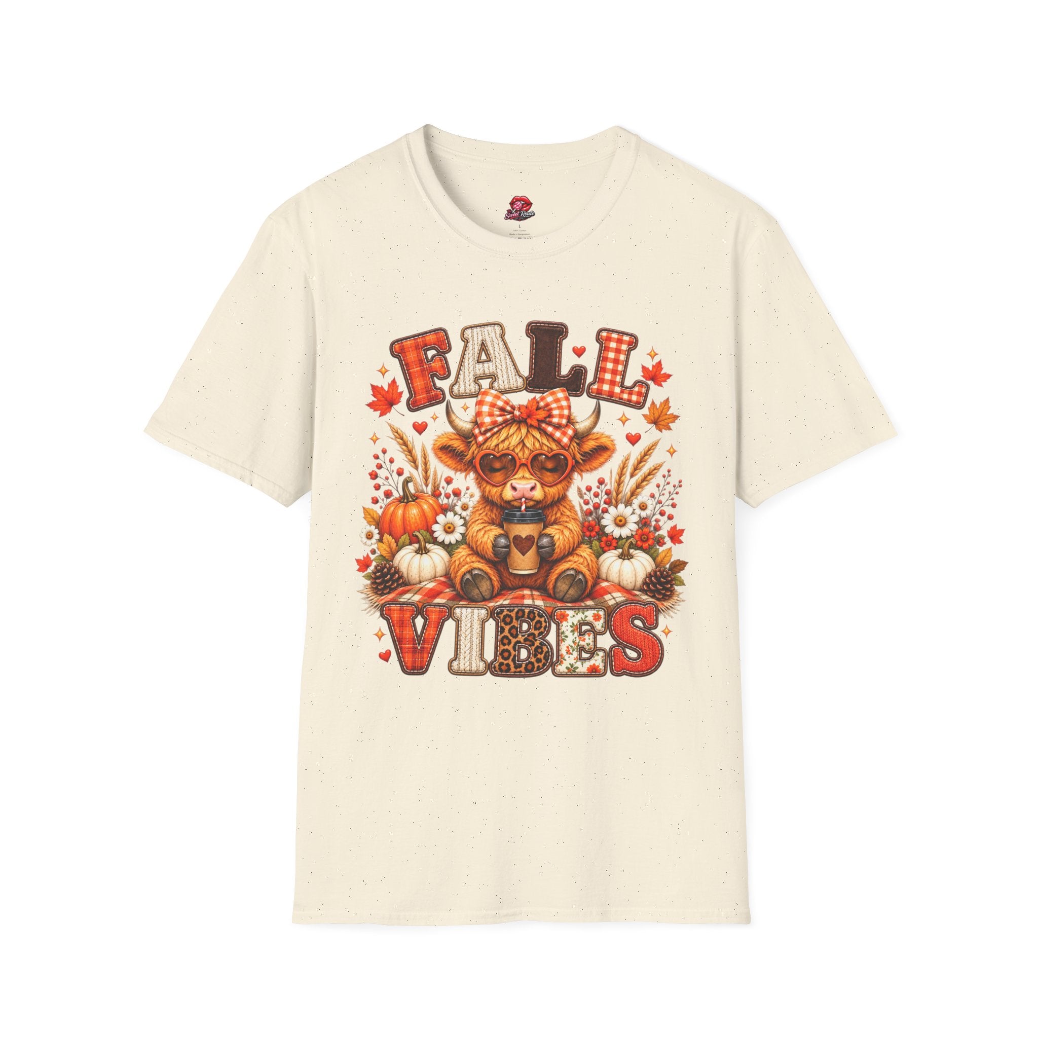 Cute Cow Pumpkin Autumn Graphic Tee