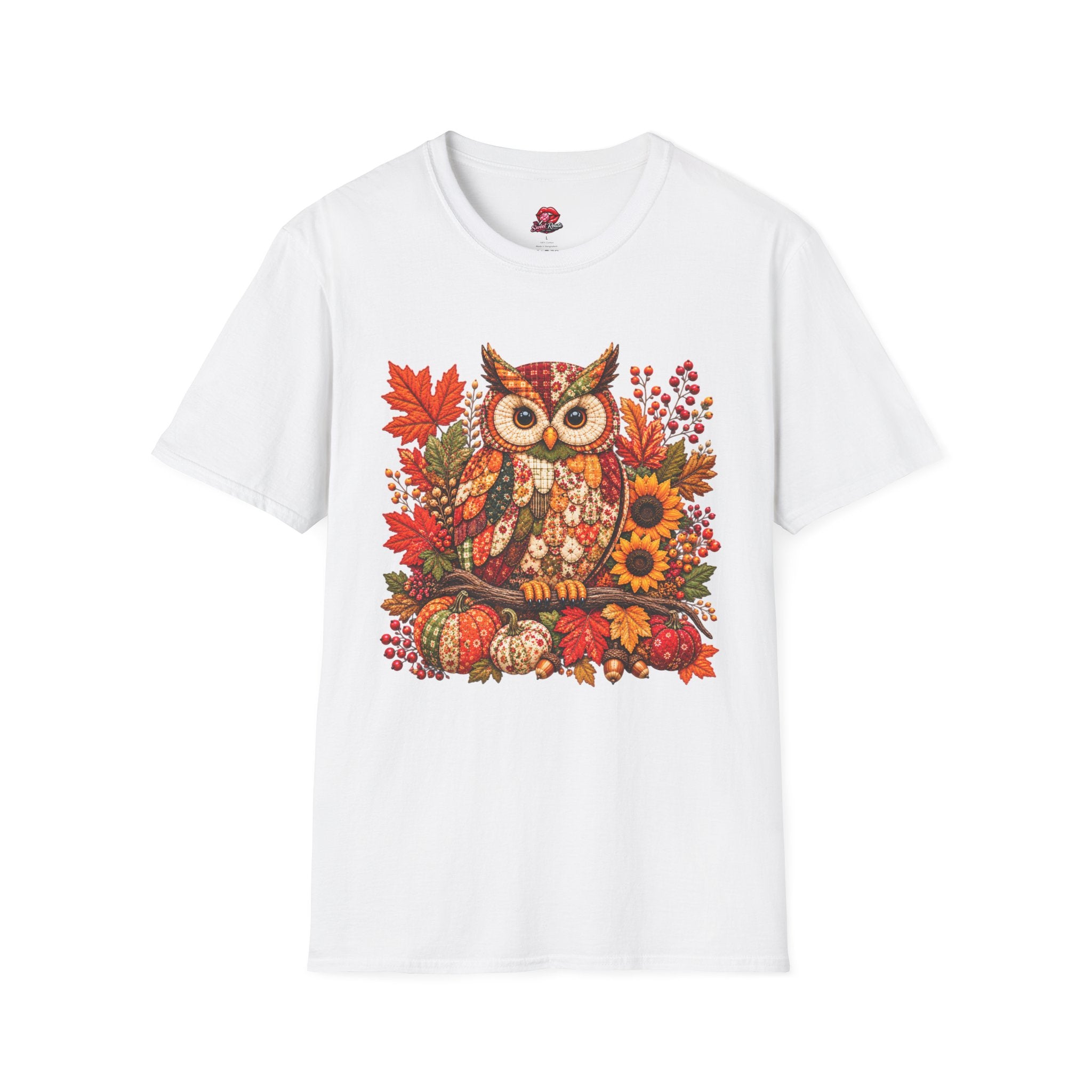 Quilted Style Autumn Owl T-Shirt