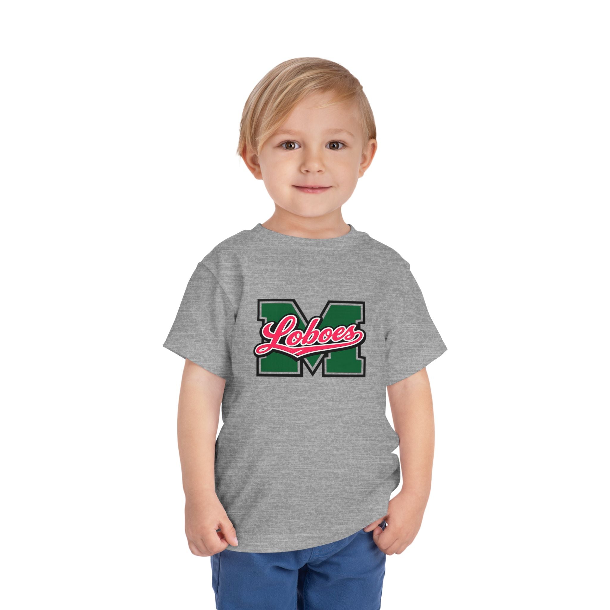 Toddler Tee Green 'M' Loboes School Spirit Shirt