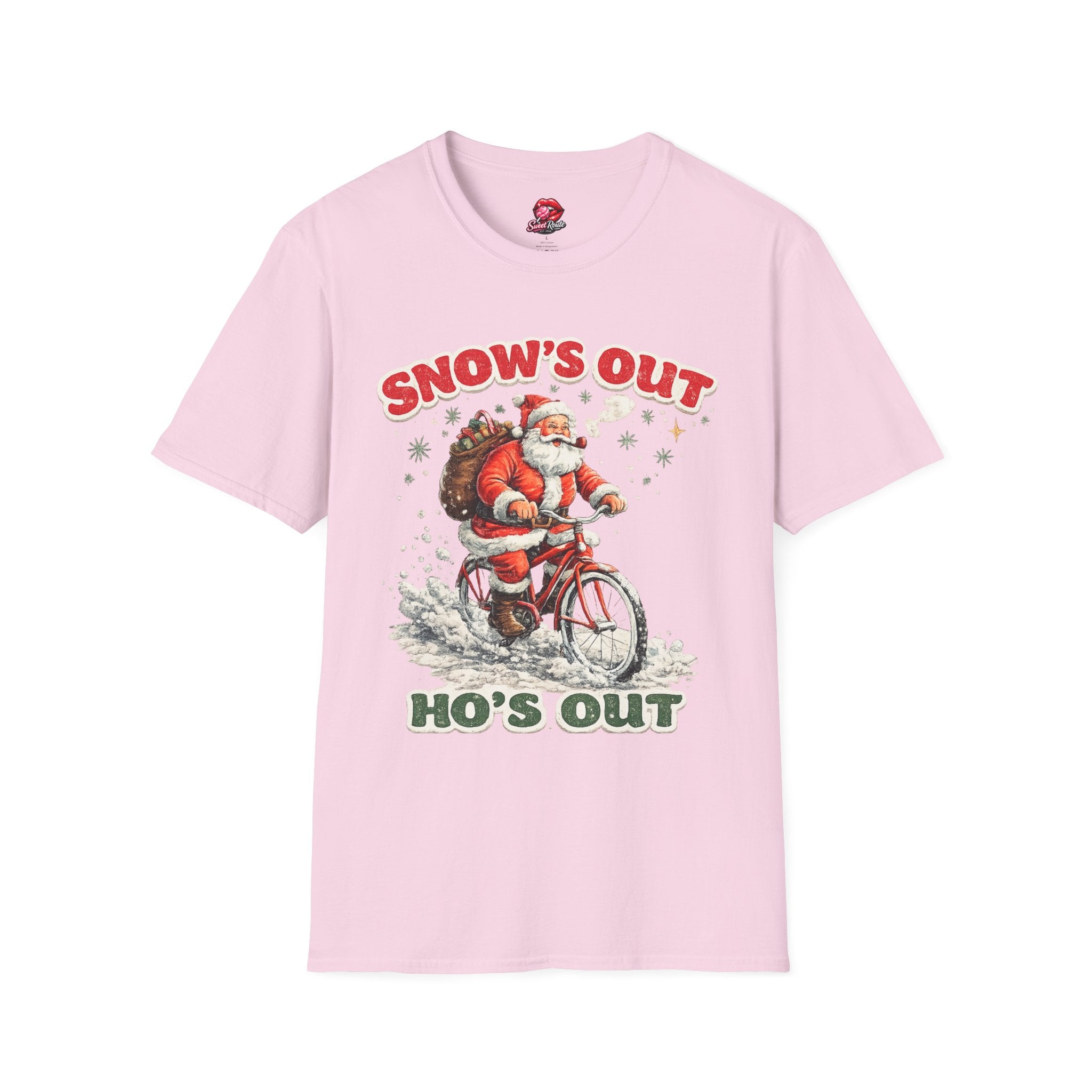 Snow's Out Santa Christmas Holiday Graphic Tee