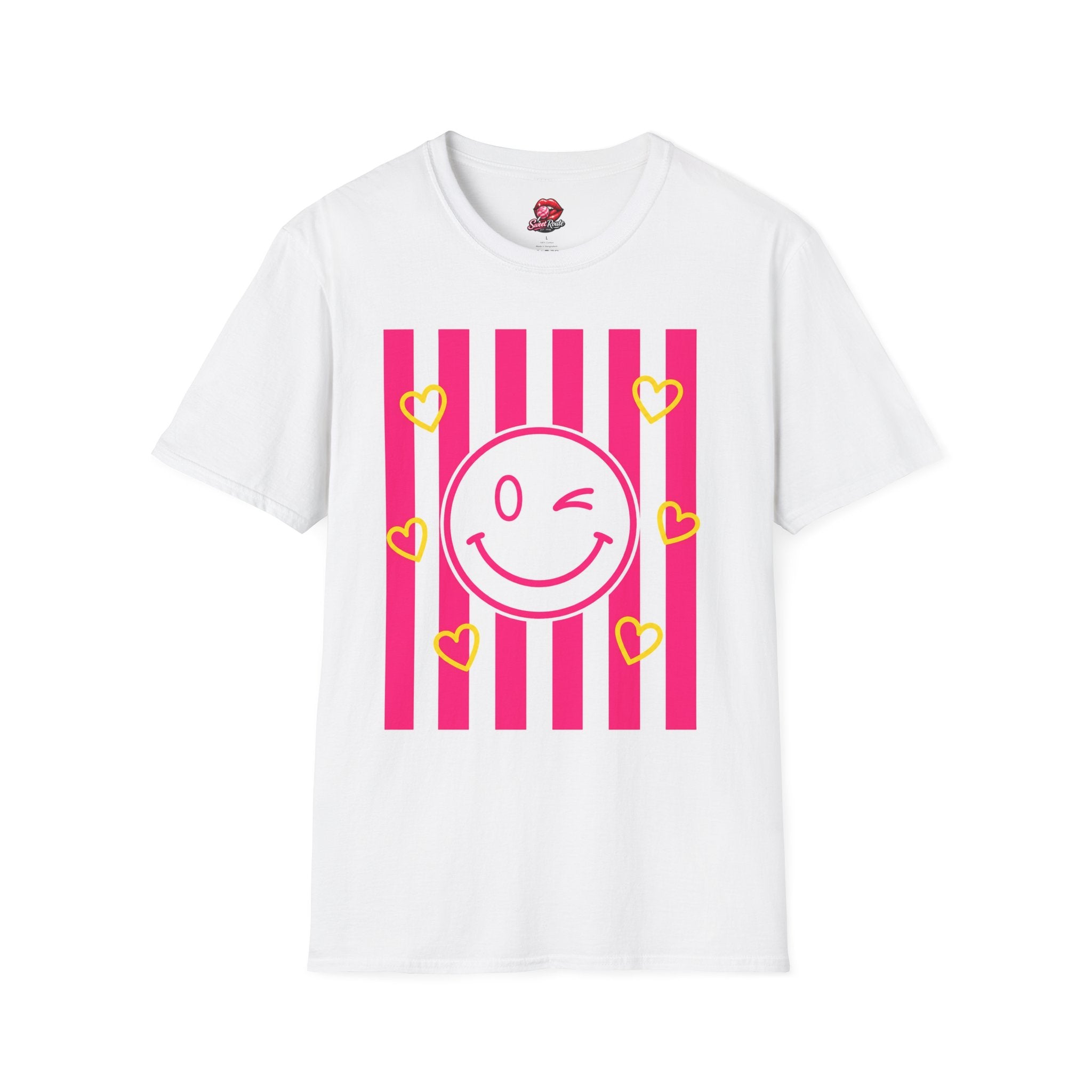 Winking Smile Face with Hearts T-Shirt