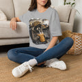 Cute Raccoon Drinking Boba T-Shirt | Leopard Bucket Hat Graphic Tee | Funny Bubble Tea Lover Shirt | Kawaii Animal Unisex Gift