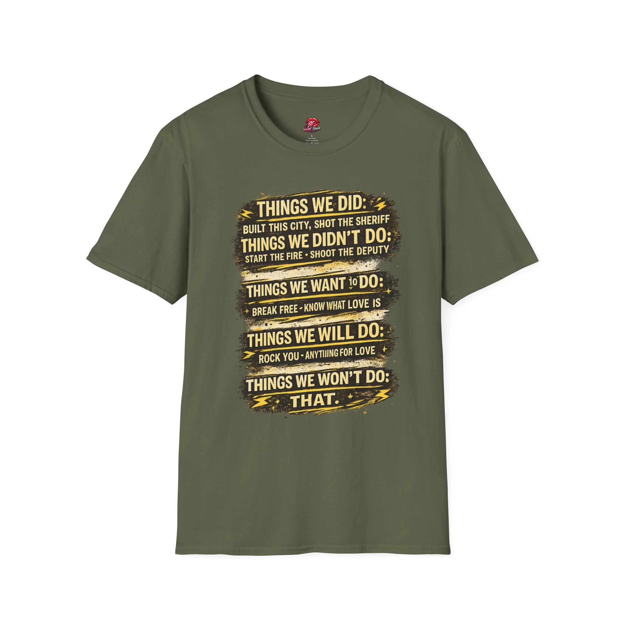 Retro Song Lyric T‑Shirt