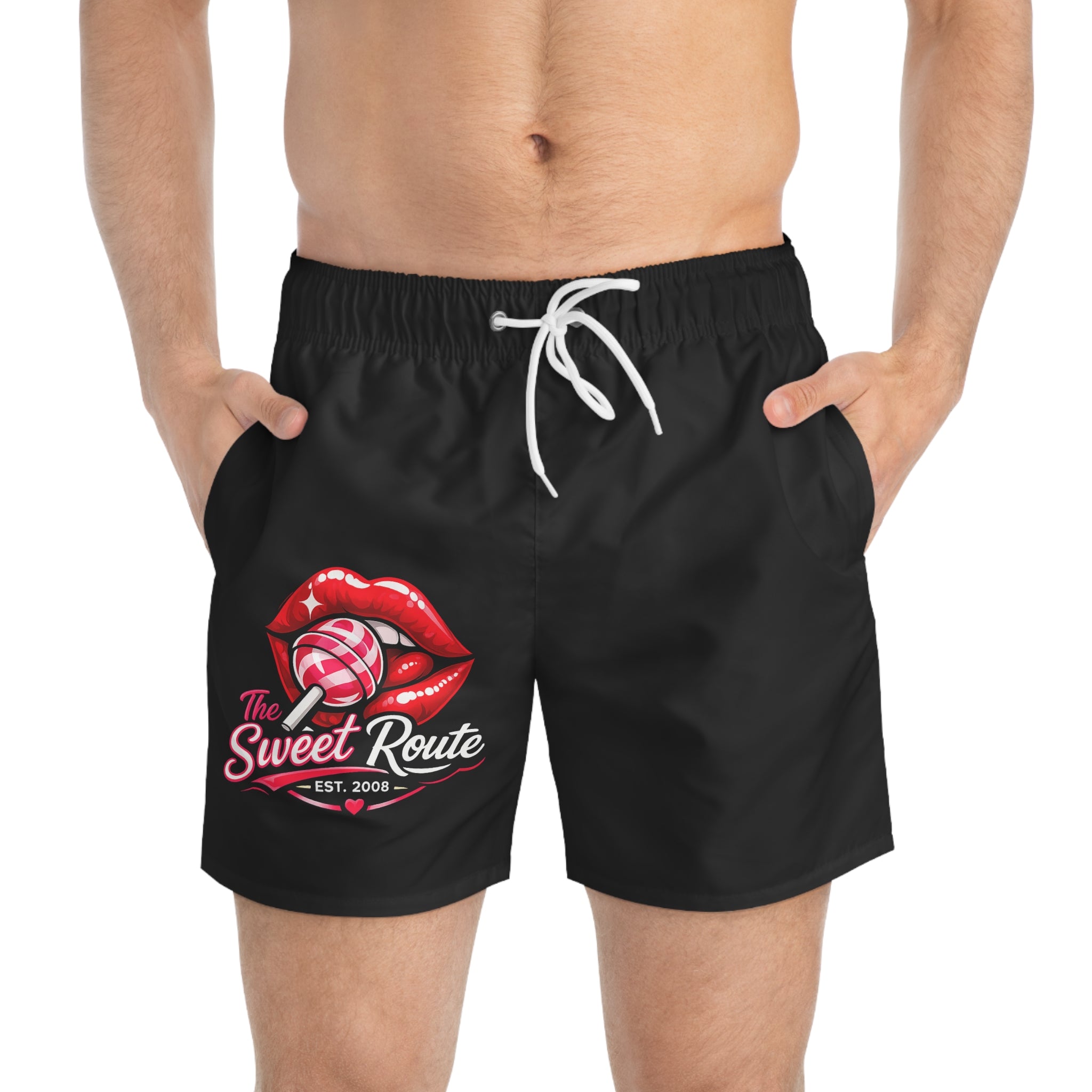 Sweet Route Logo Swim Trunks