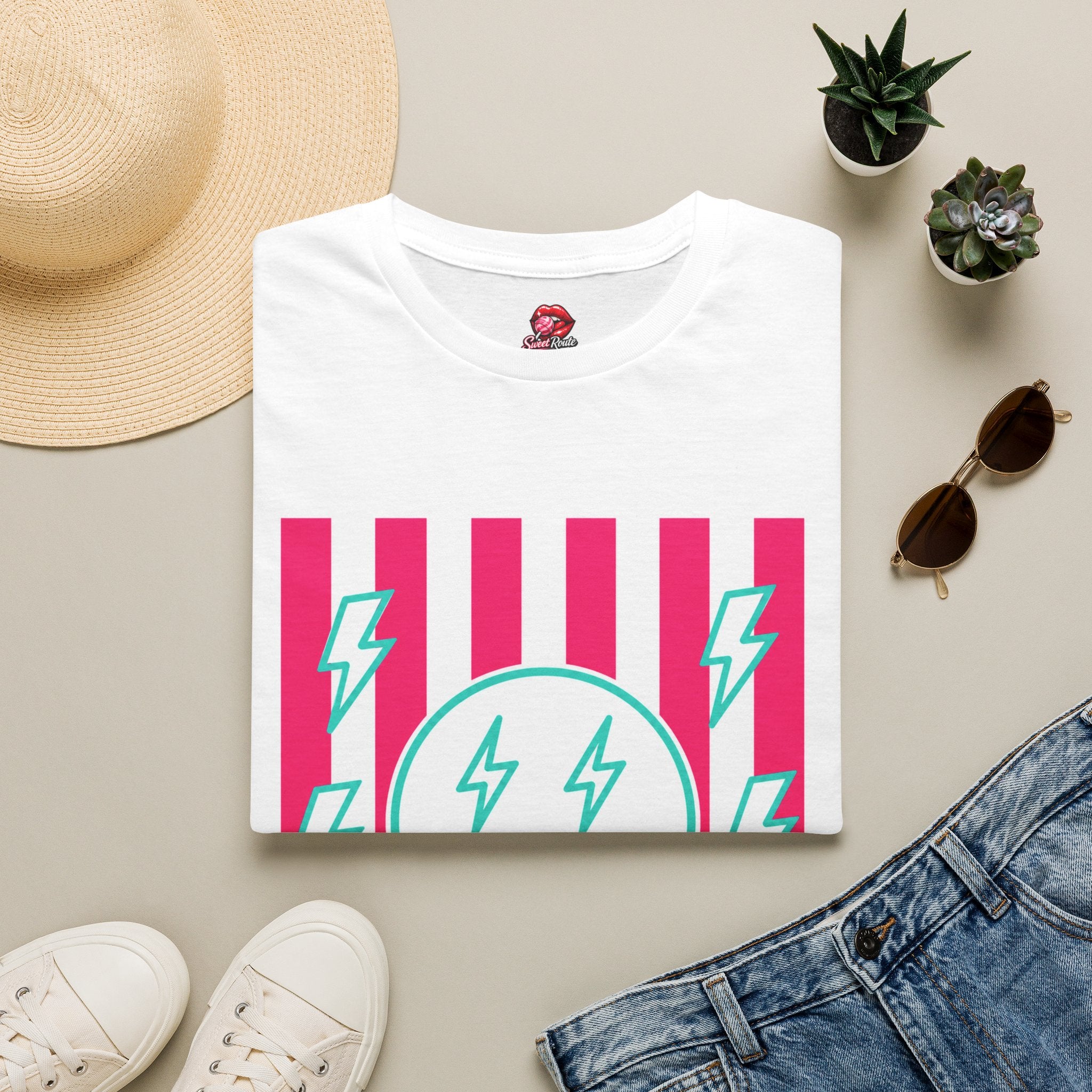 Lightning Smile Stripe T-Shirt