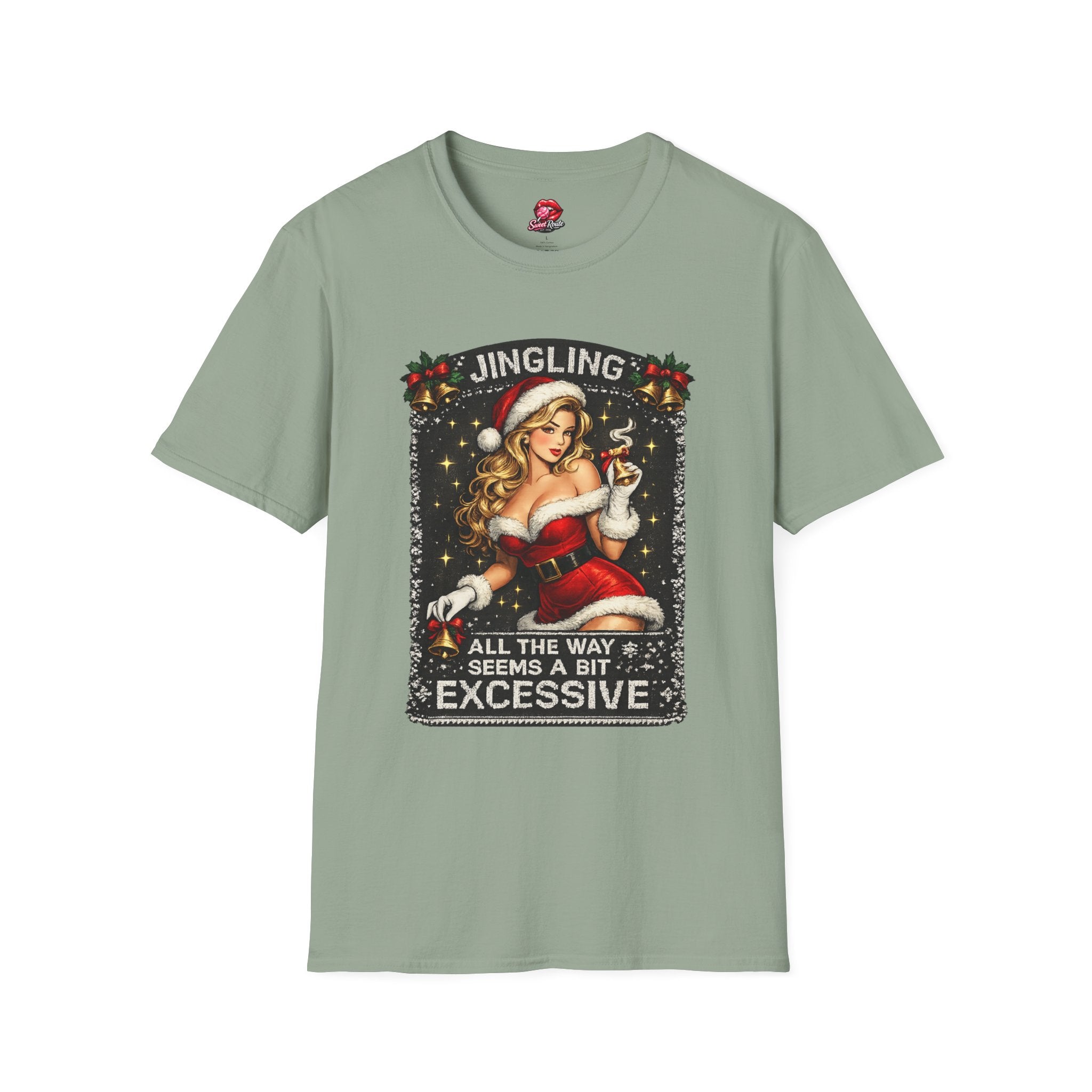 Jingling Pinup Santa Girl T-Shirt