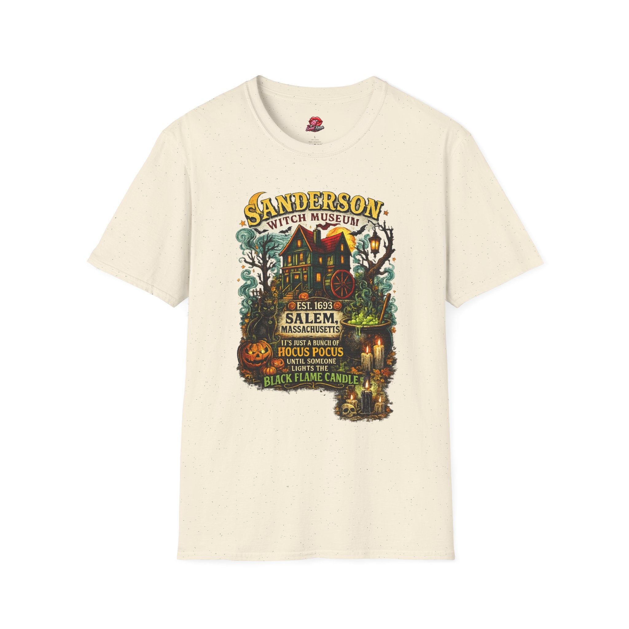 Sanderson Witch Museum Shirt | Vintage Salem Halloween T-Shirt | Witchy Halloween Graphic Tee | Retro Spooky Season Fall Shirt