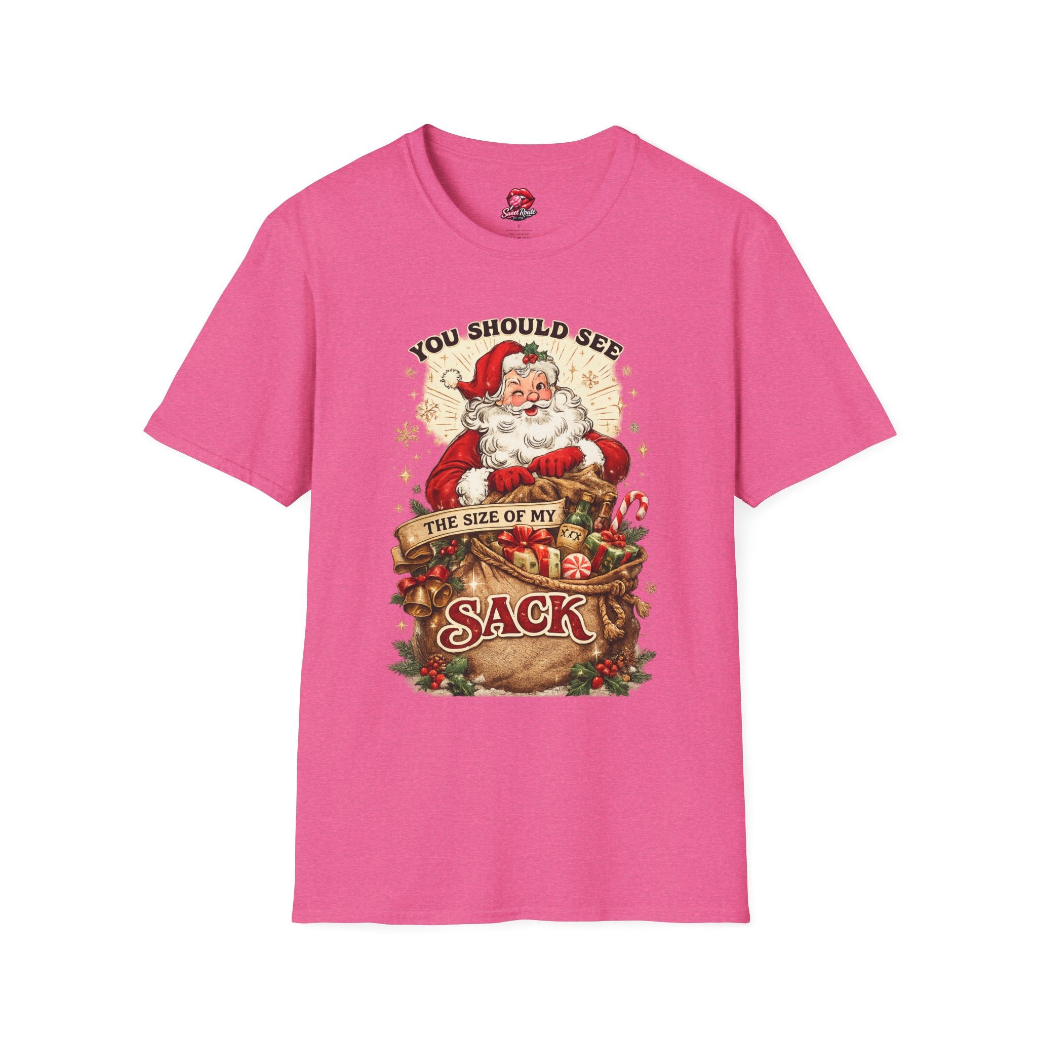 Vintage Santa You Should See The Size Of My Sack Christmas Tee